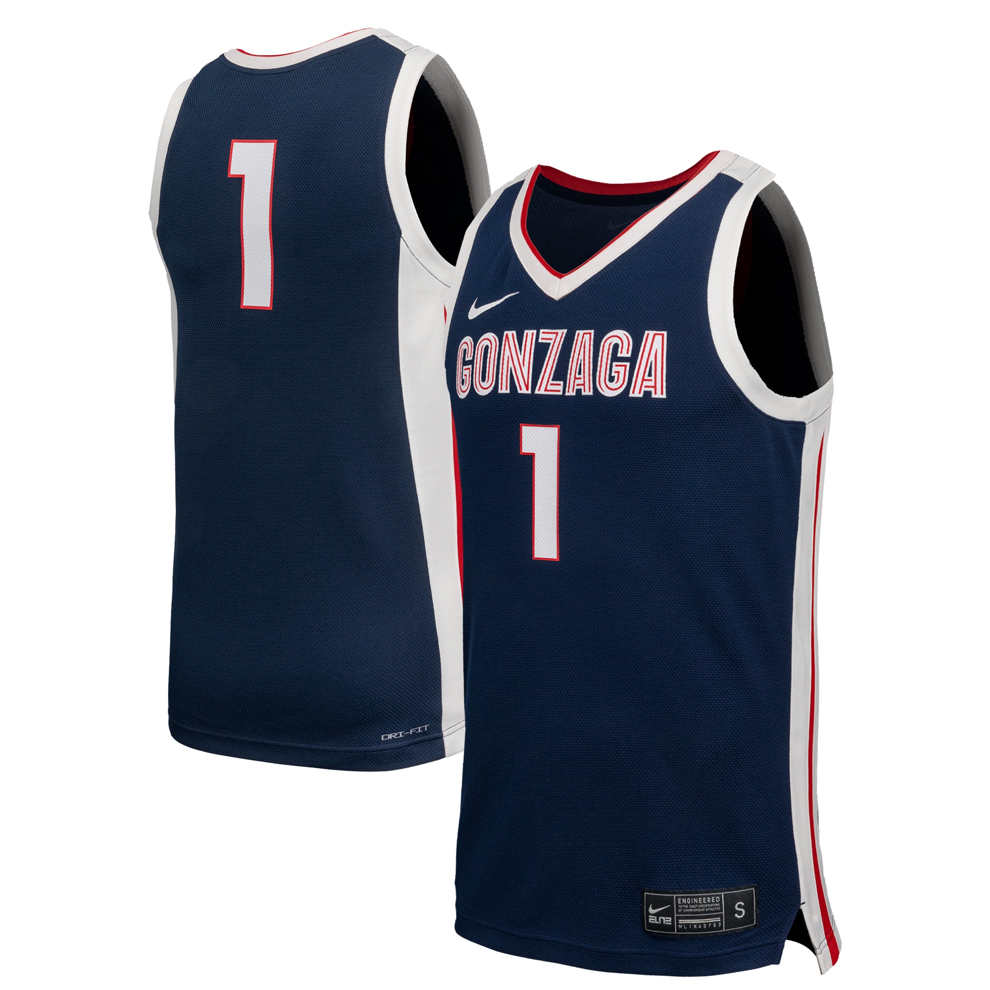 Kids' Gonzaga Bulldogs Navy Replica Jersey