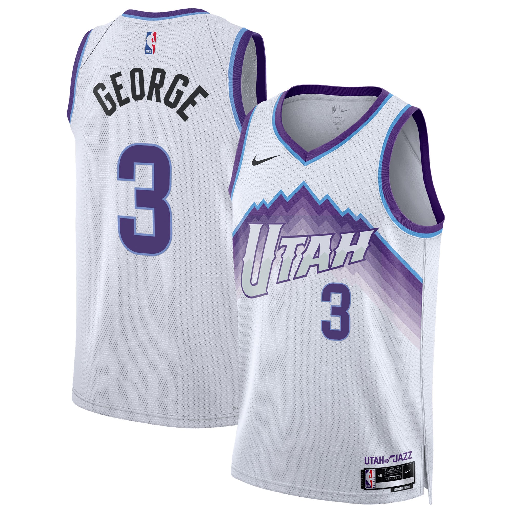 Men's Utah Jazz White Swingman Jersey