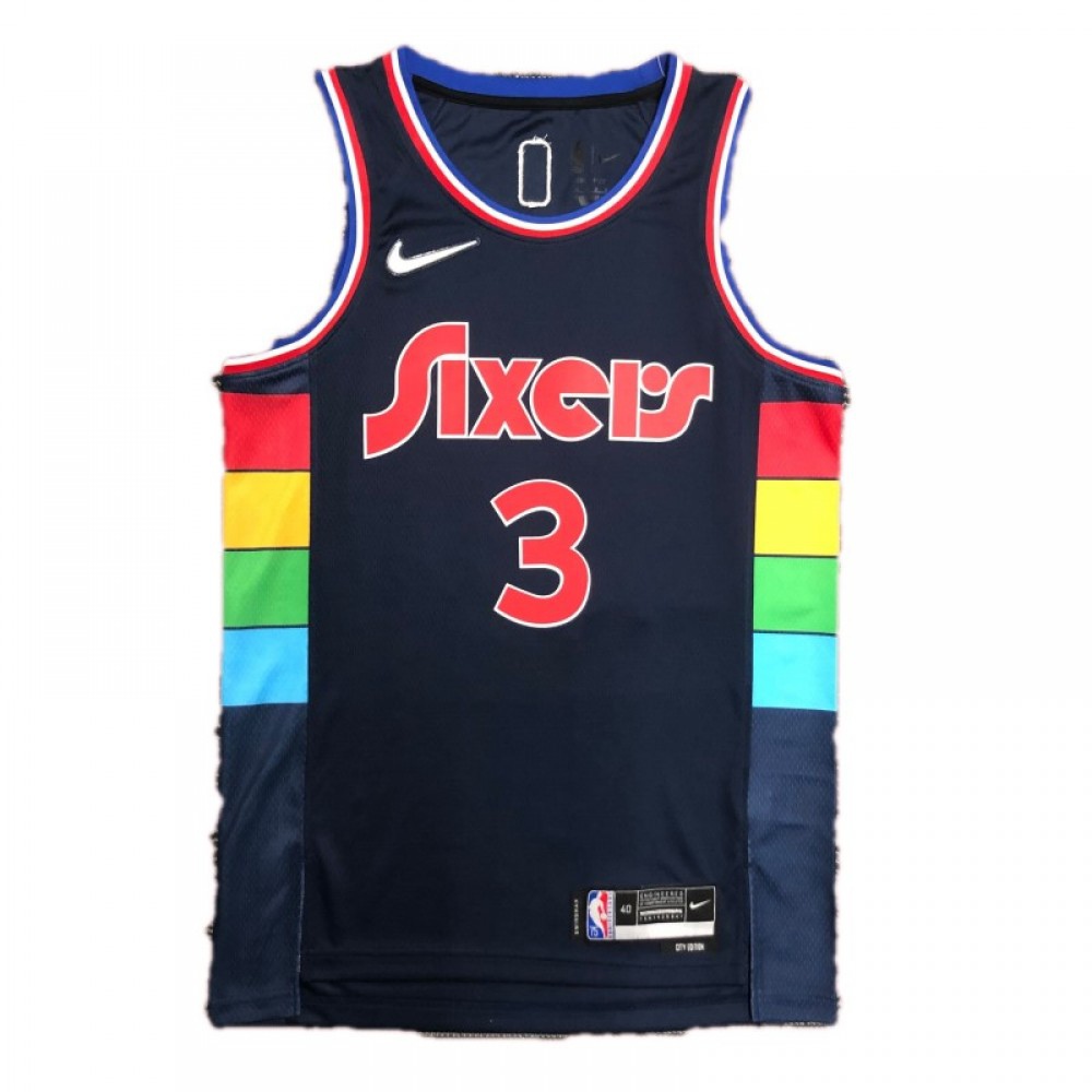 Women's Philadelphia 76ers 2021/22 Navy City Swingman Jersey