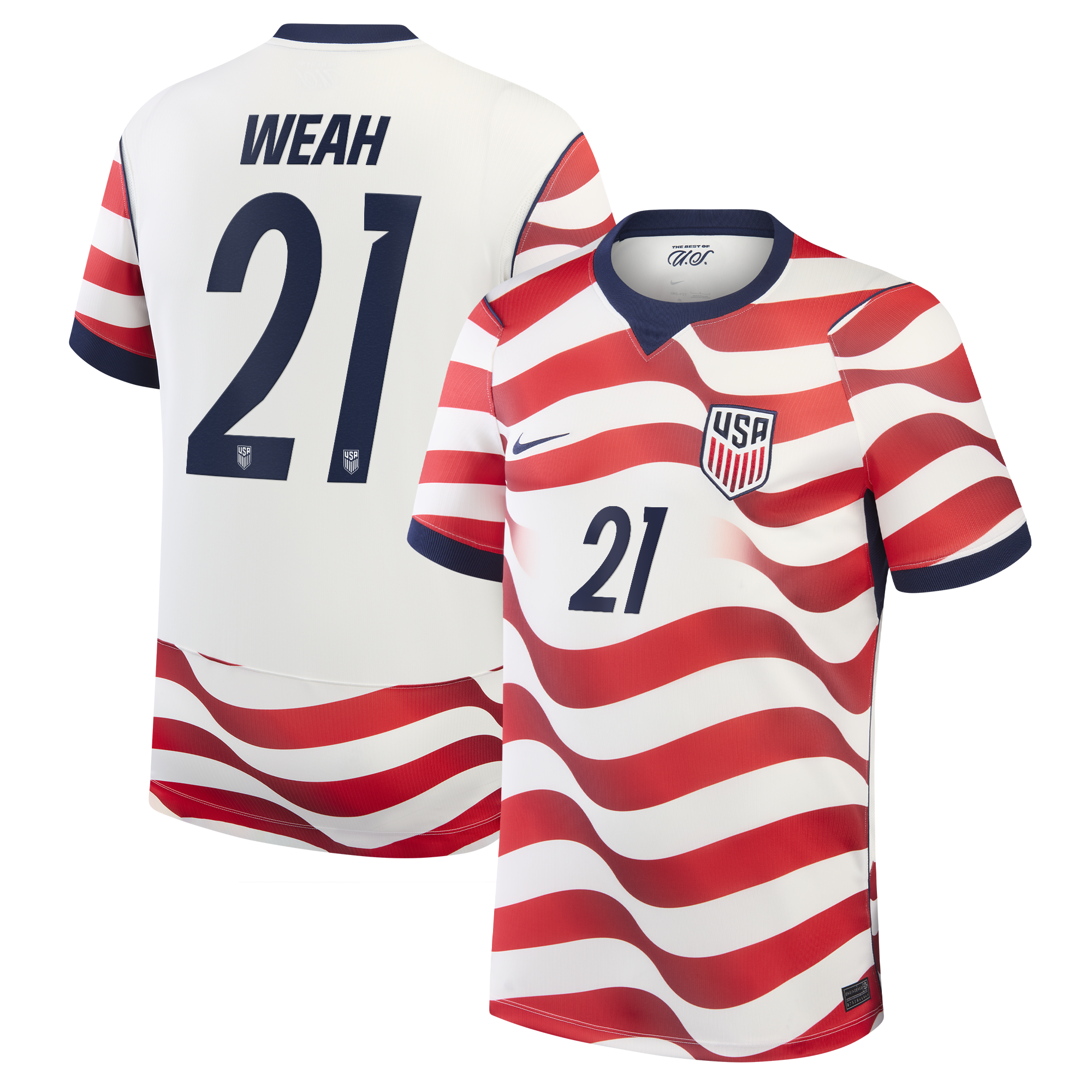Men's Timothy Weah USMNT 2026 White Replica Jersey