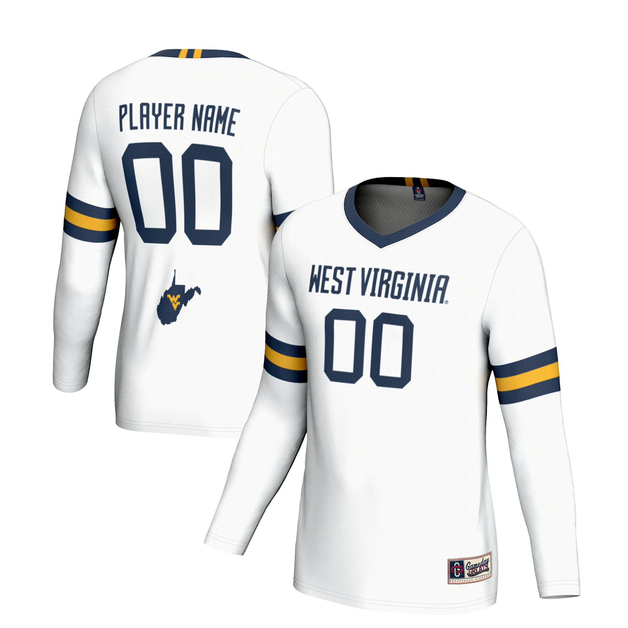 Women's West Virginia Mountaineers White Player Jersey