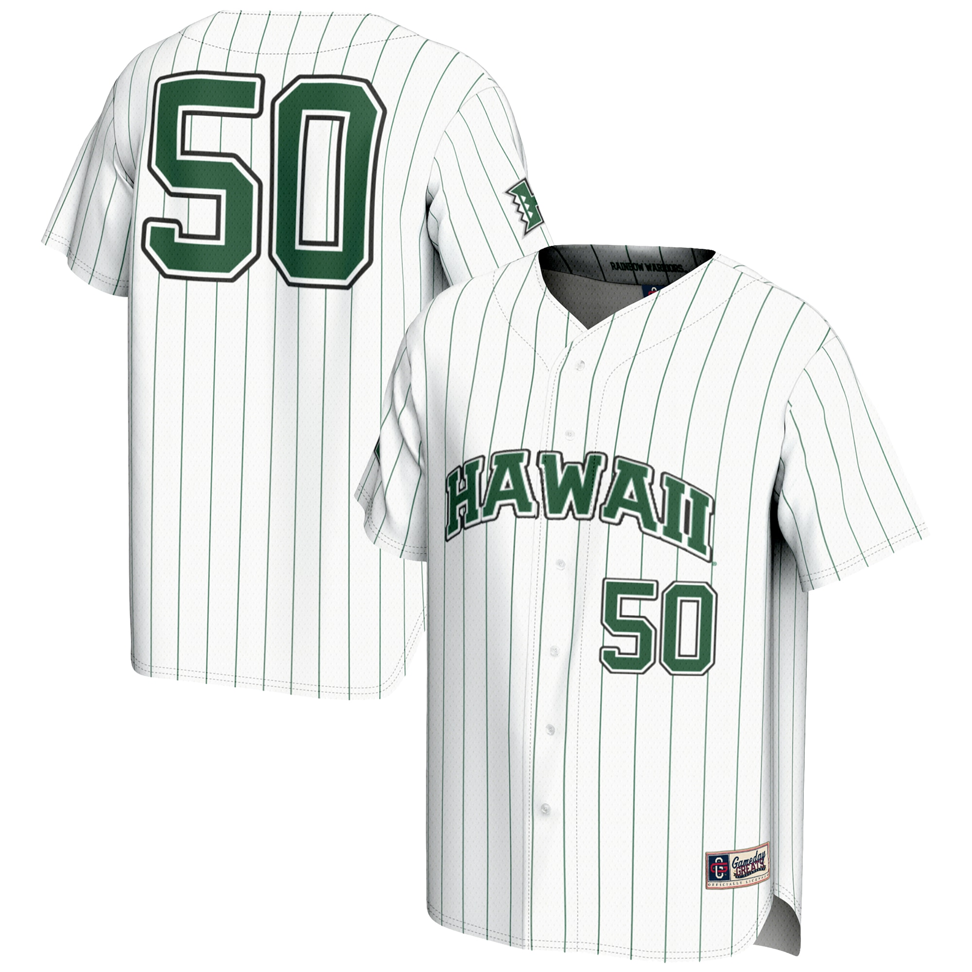 Men's Hawaii Rainbow Warriors White Jersey