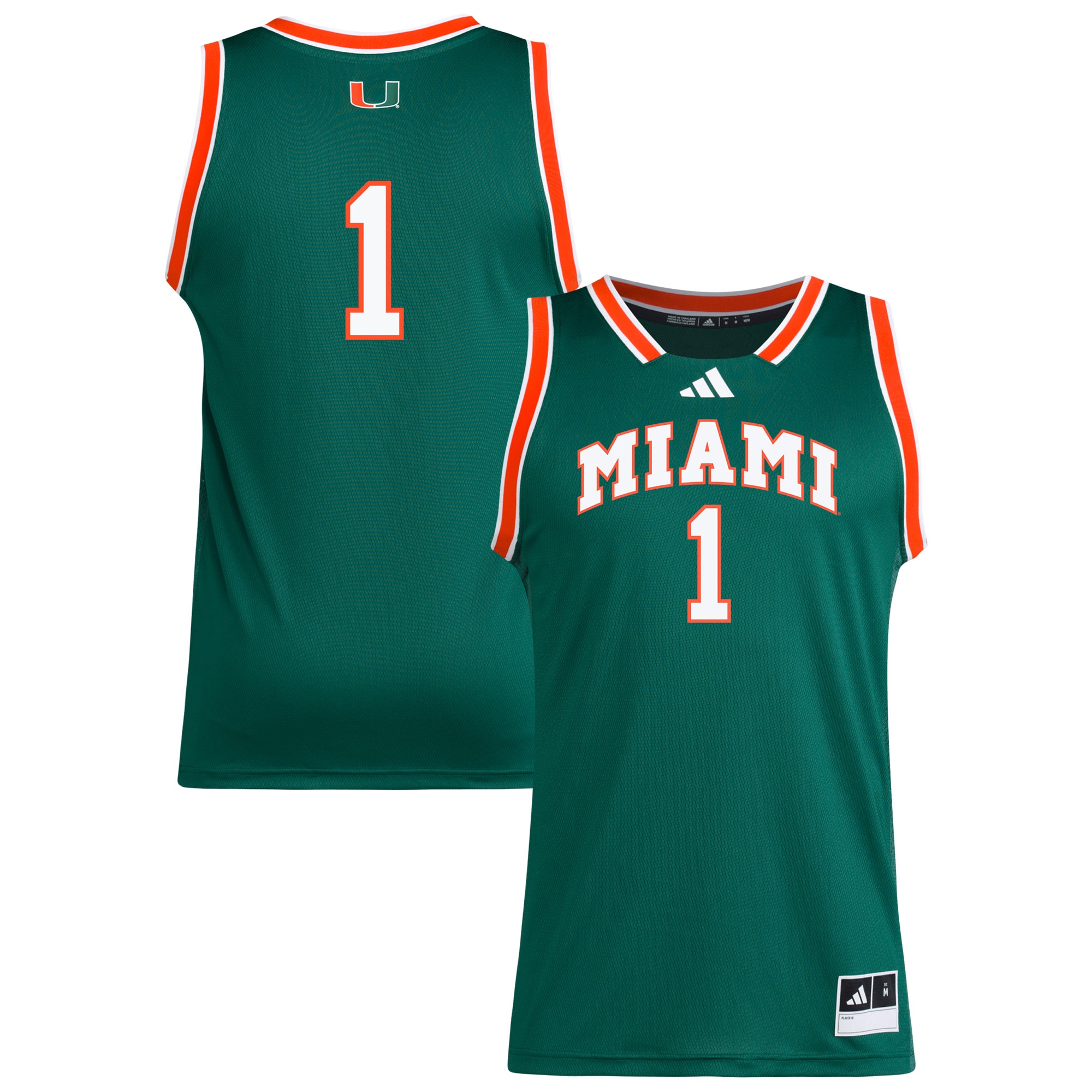Men's Miami Hurricanes Green Swingman Jersey