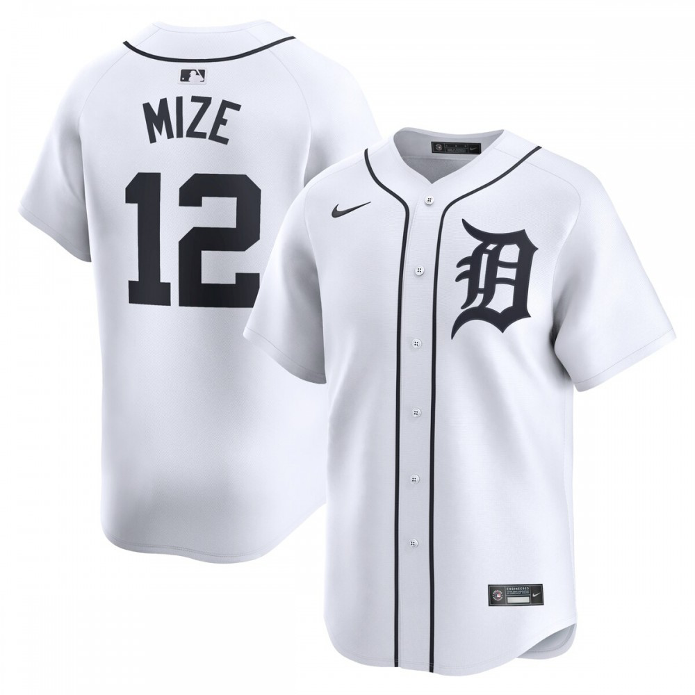 Men's Detroit Tigers White Limited Jersey