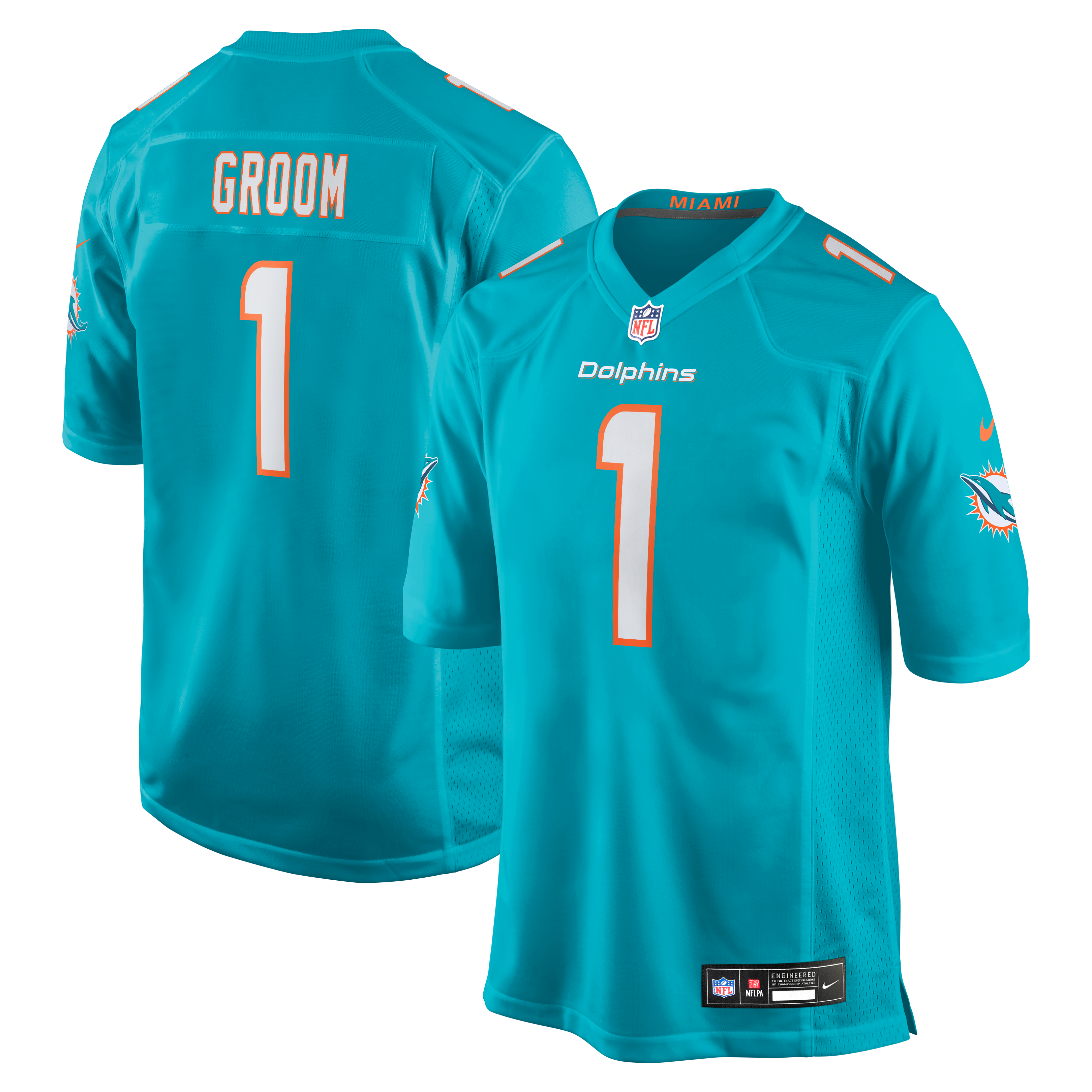Women's Miami Dolphins Aqua Game Jersey