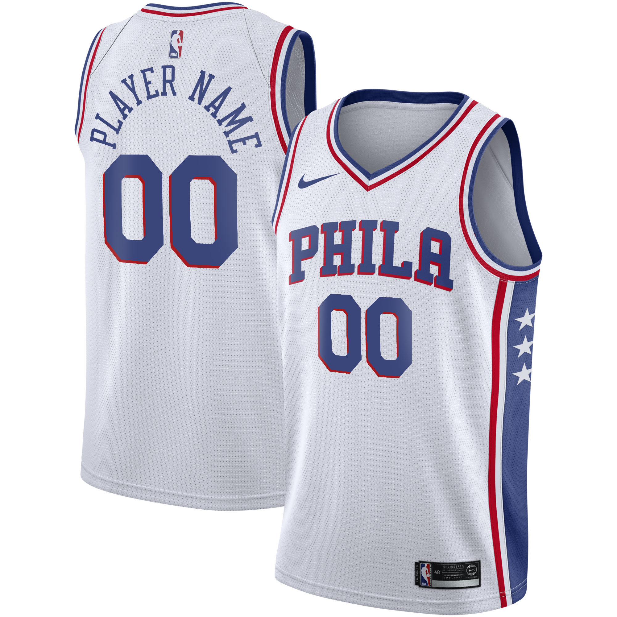 Kids' Philadelphia 76ers 2020/21 White Swingman Jersey