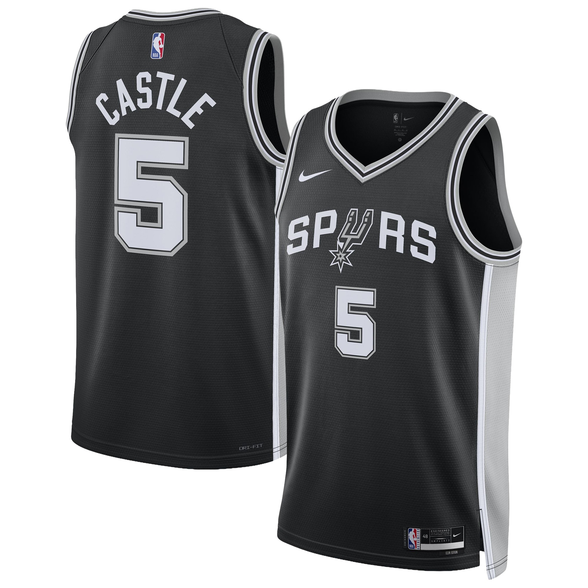 Men's San Antonio Spurs Black Icon Swingman Jersey