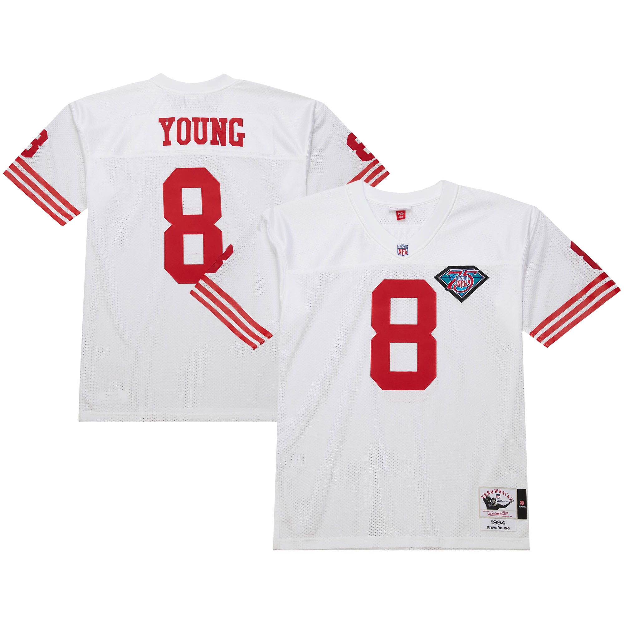 Men's San Francisco 49ers White Throwback Player Jersey