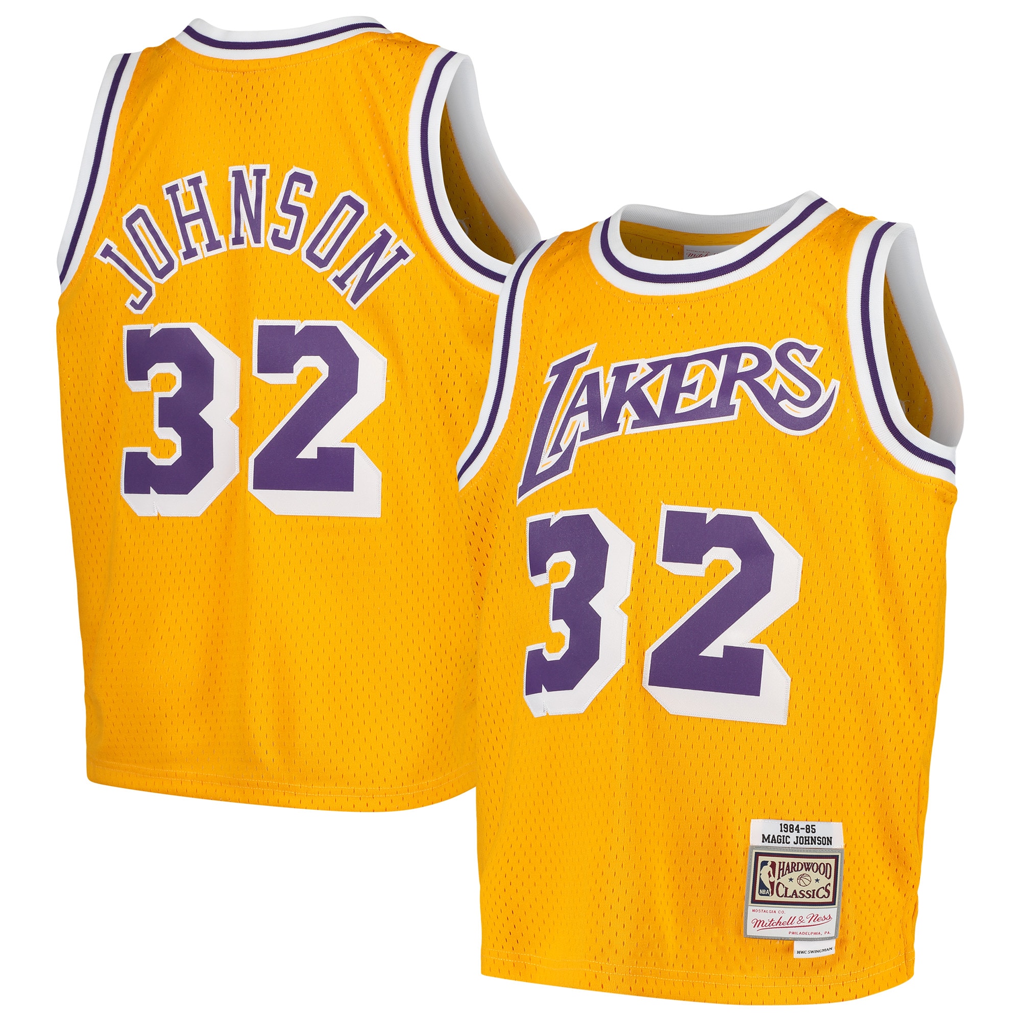 Women's Los Angeles Lakers Gold Throwback Swingman Jersey