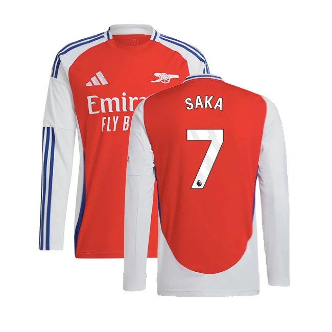 Kids' Arsenal 2024/25 Home Long Sleeve Jersey