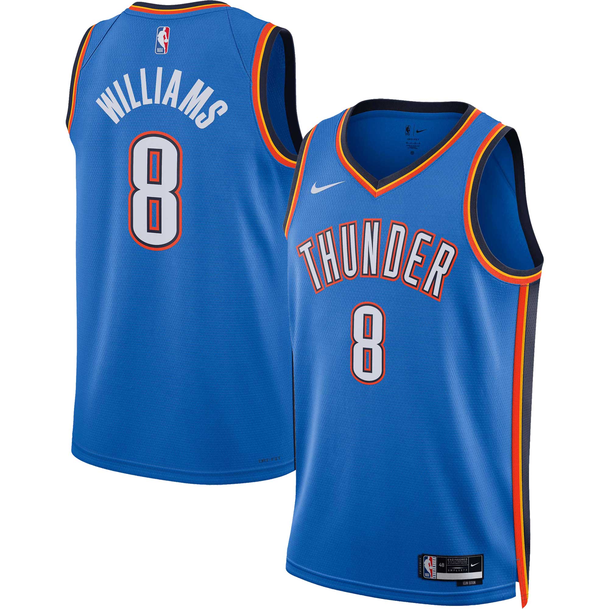 Men's Oklahoma City Thunder Blue Icon Swingman Jersey