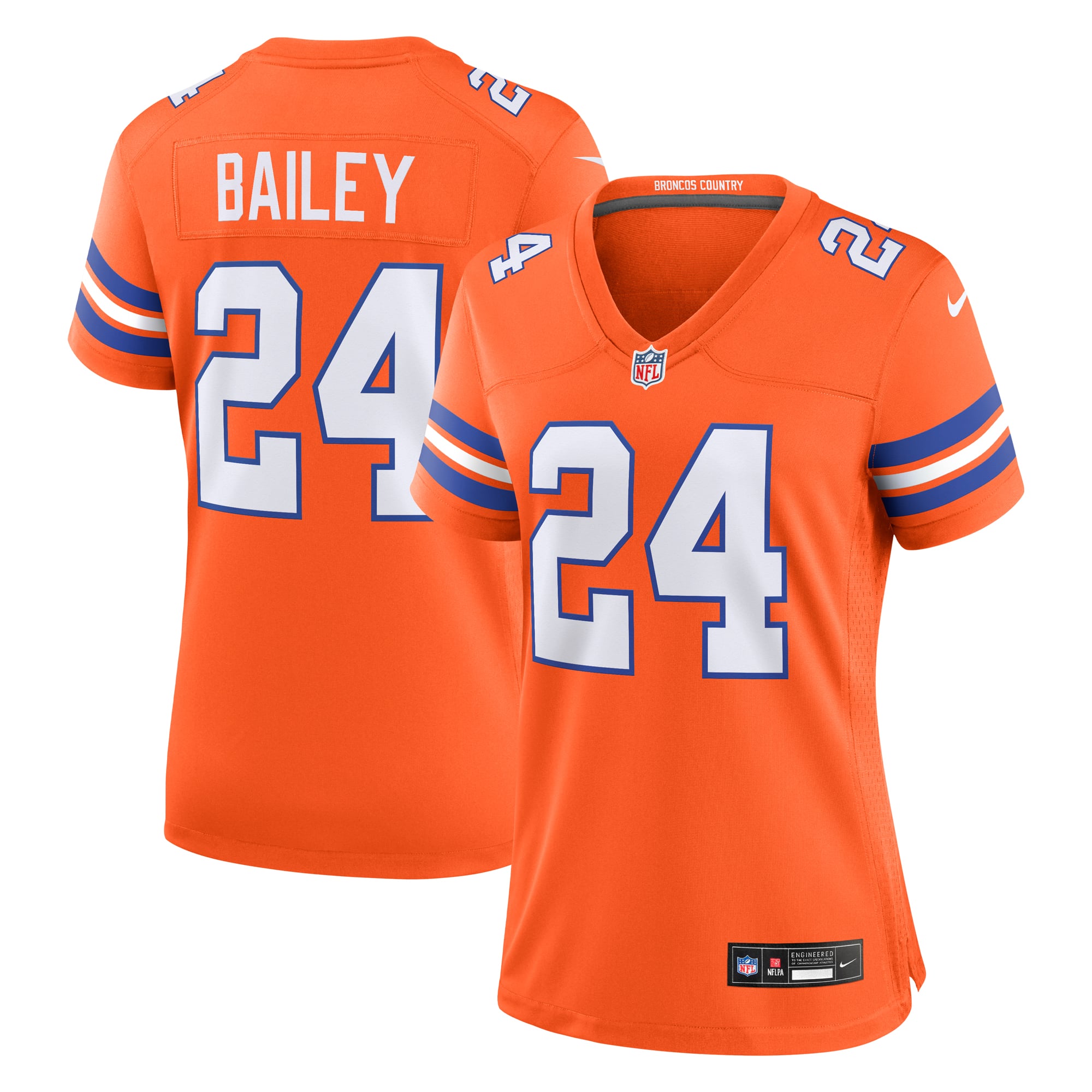 Kids' Denver Broncos Orange Throwback Player Jersey