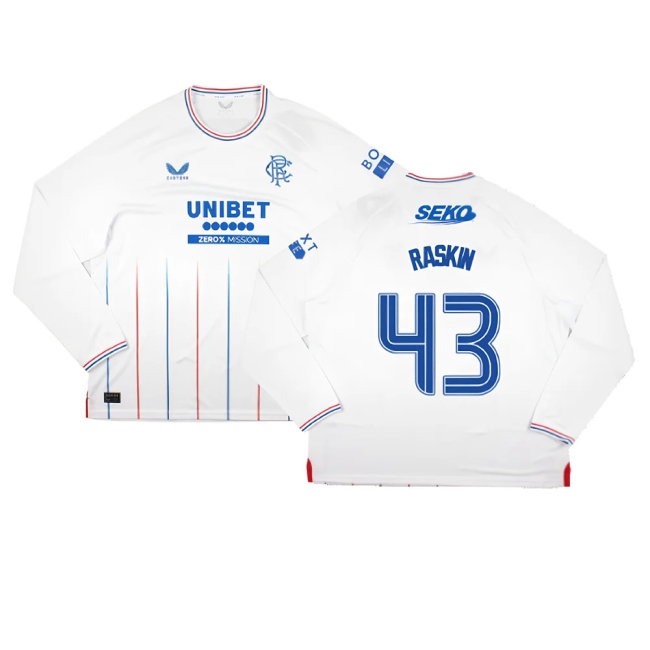 Kids' Rangers 2023/24 Away Long Sleeve Jersey