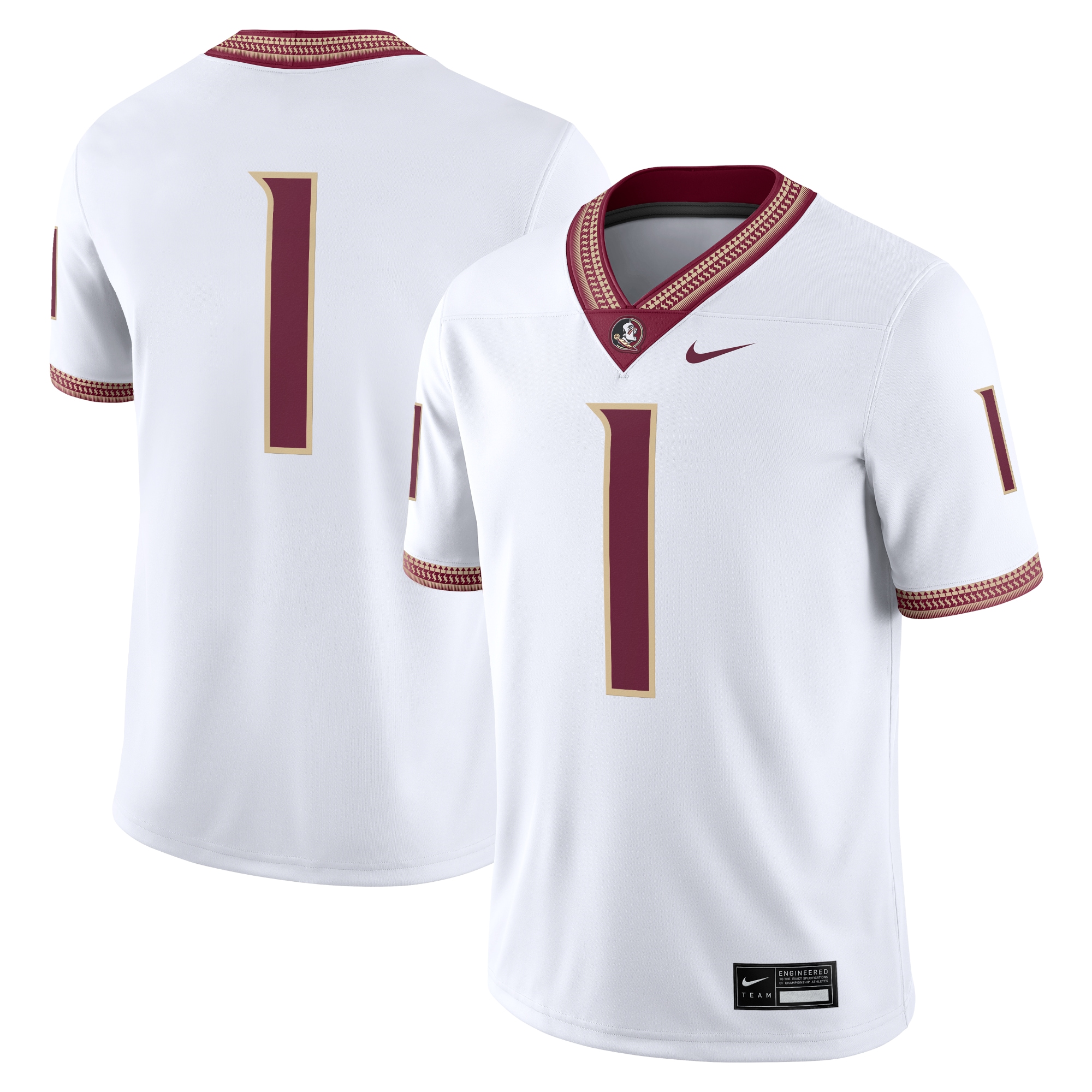 Men's Florida State Seminoles White Game Jersey