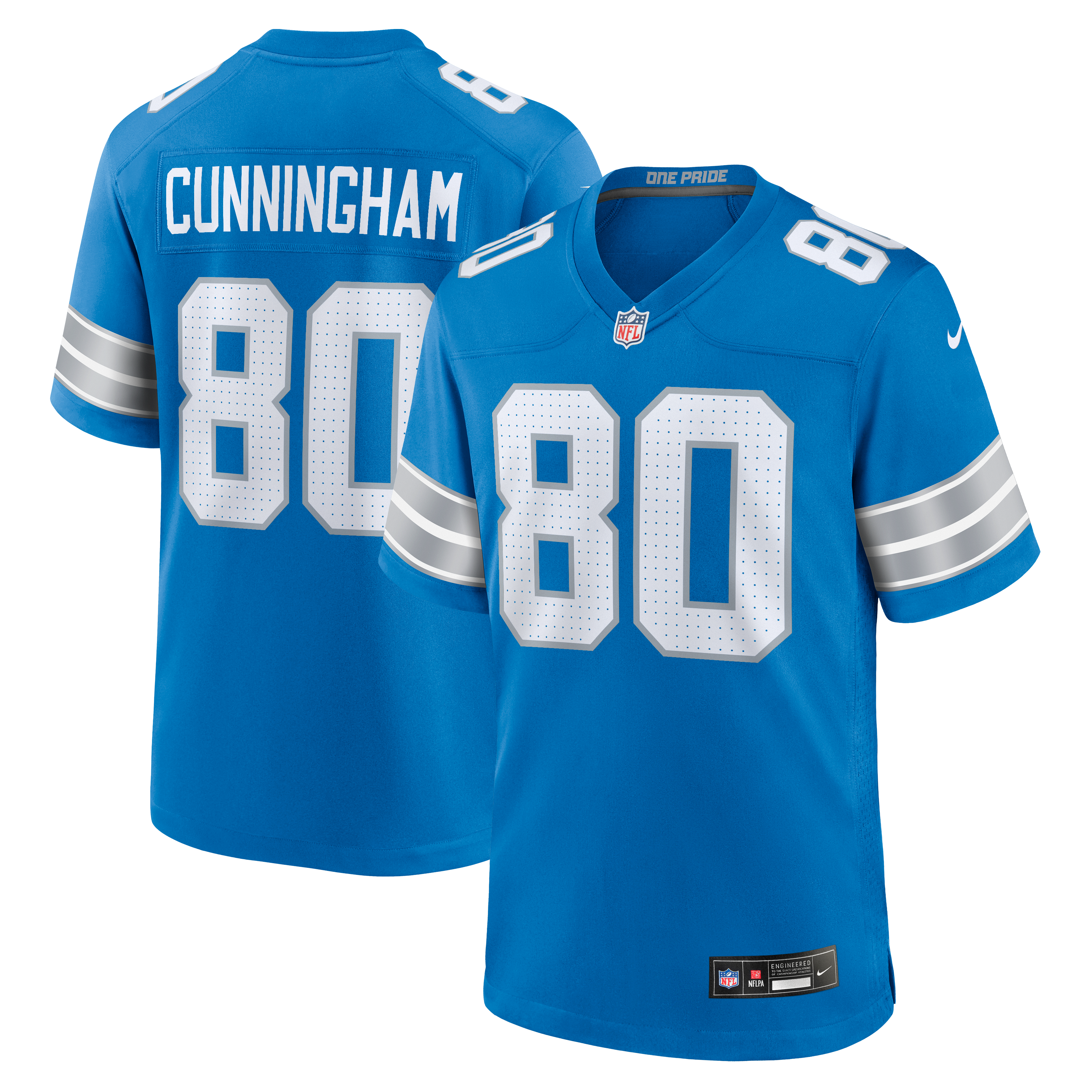 Men's Detroit Lions Blue Game Jersey