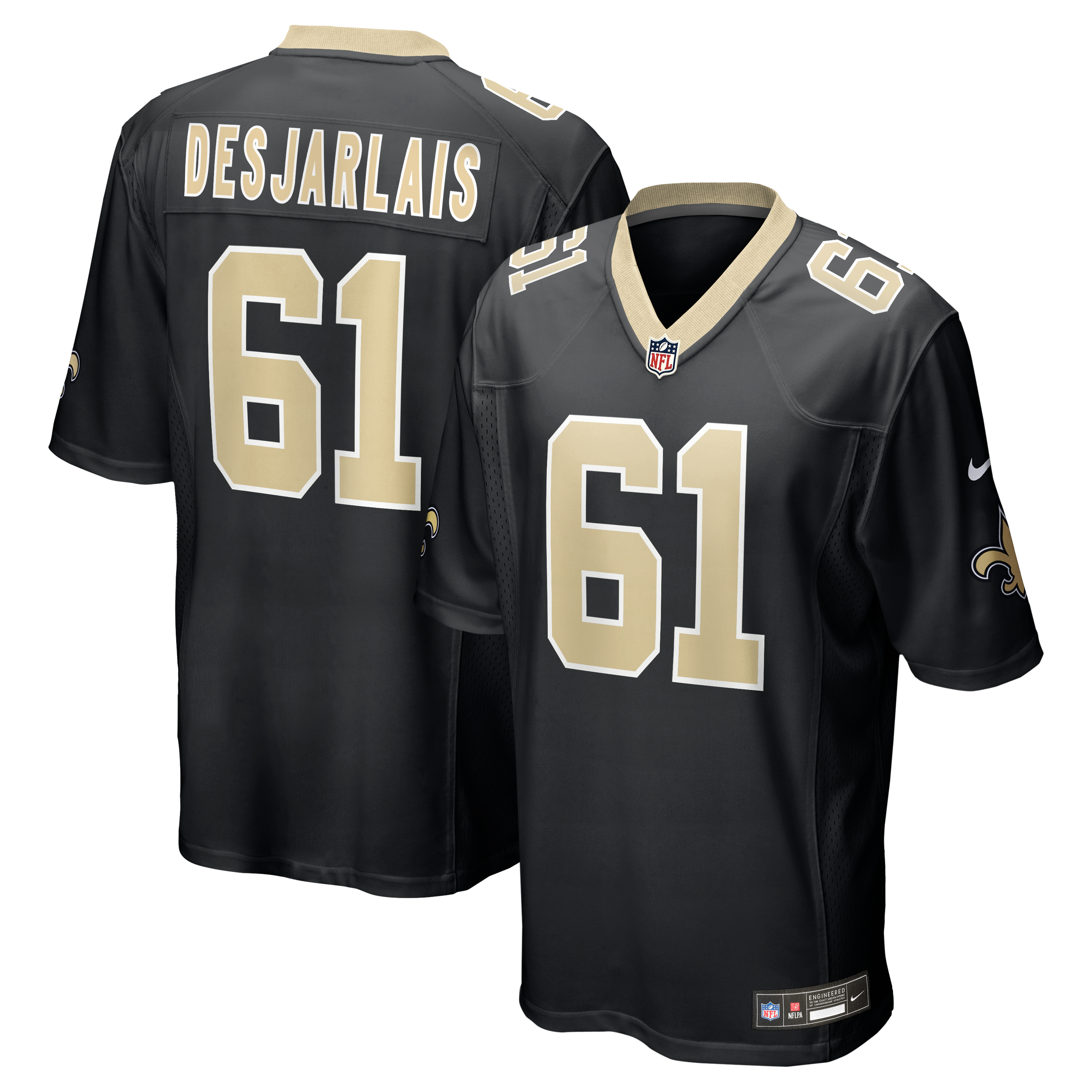 Men's New Orleans Saints Black Player Jersey