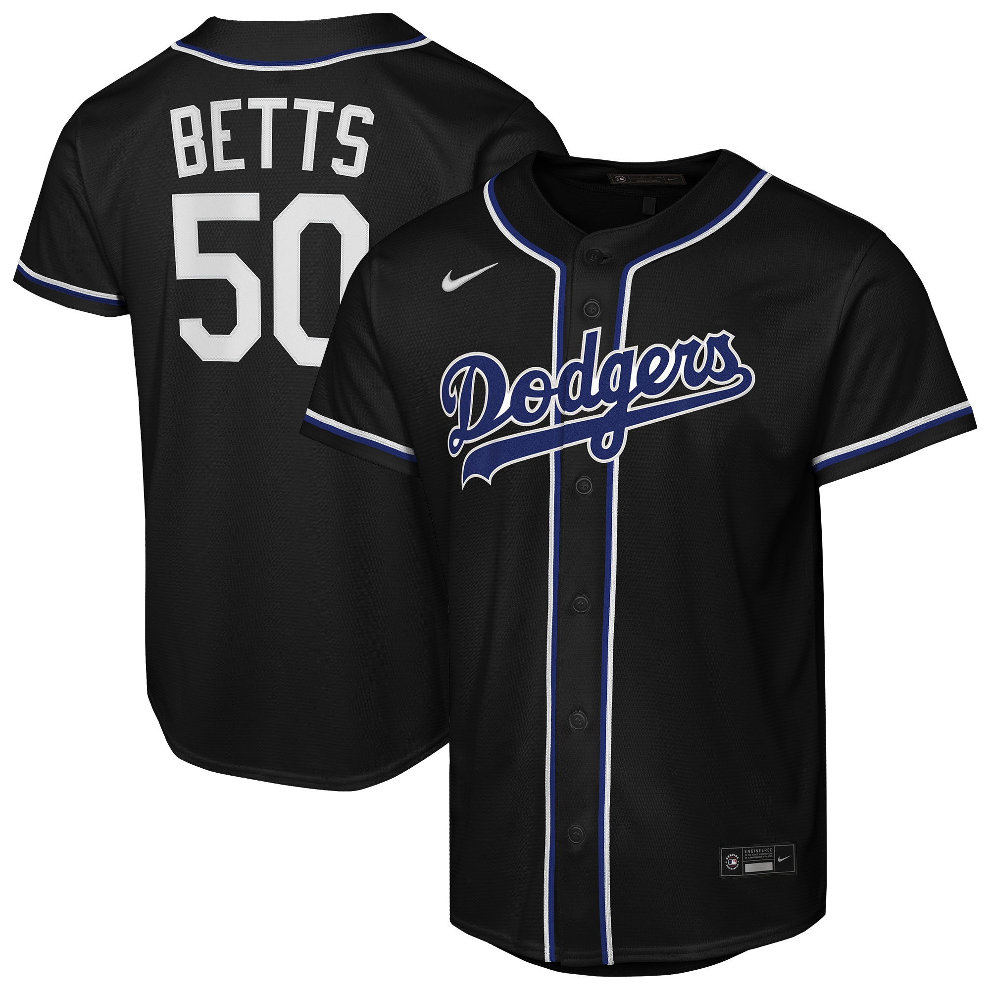 Women's Los Angeles Dodgers Black Player Jersey