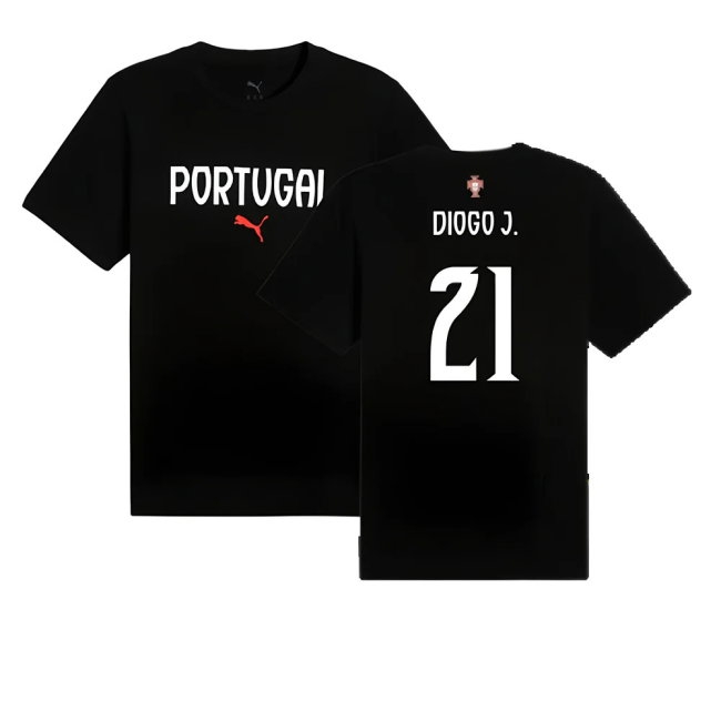 Kids' Portugal 2025/26 Black Tee