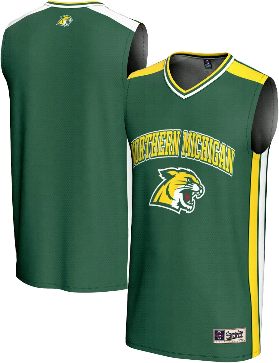 Men's Northern Michigan Wildcats Green Jersey