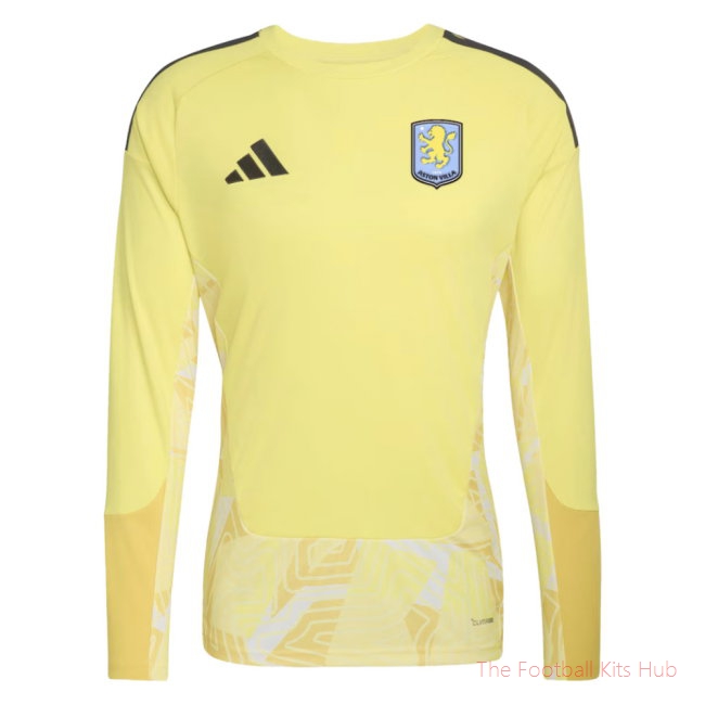 Men's Aston Villa 2026/27 Yellow Long Sleeve Jersey