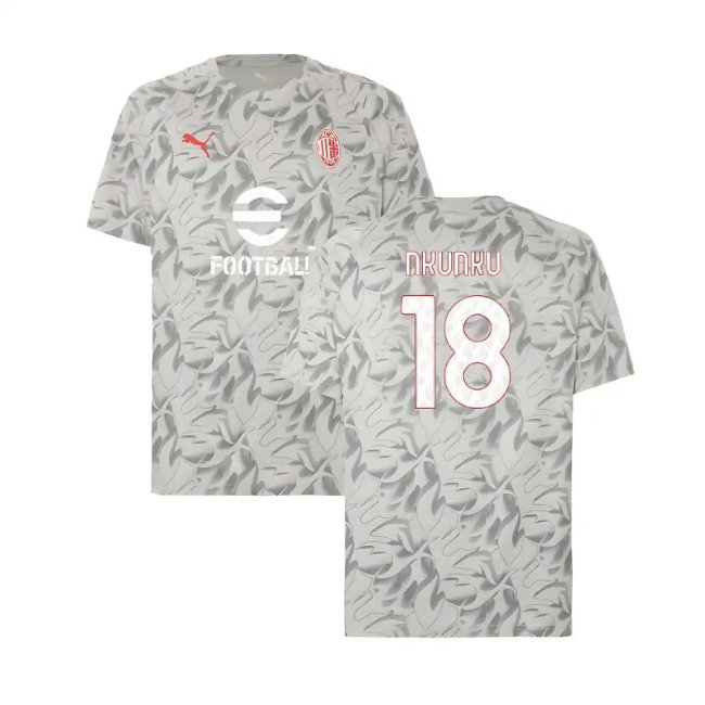 Kids' AC Milan 2025/26 Gray Jersey