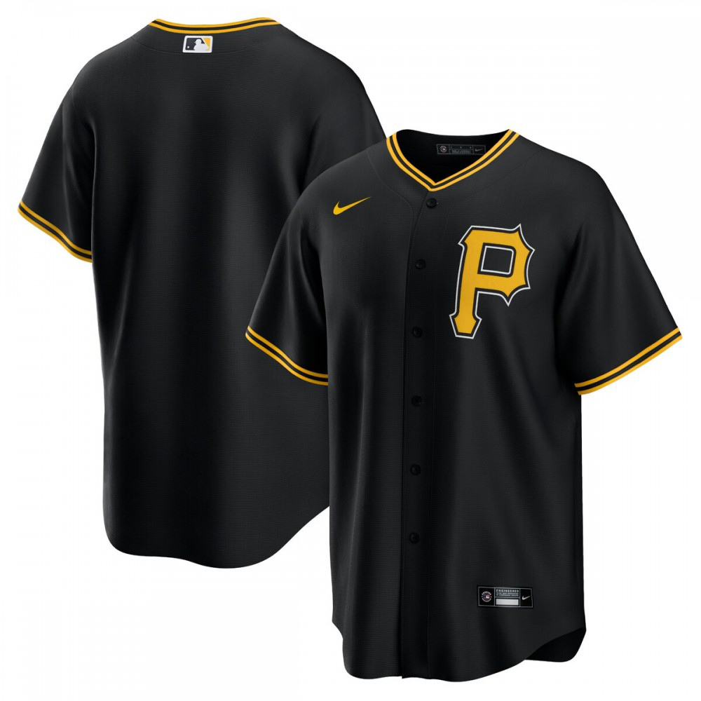Men's Pittsburgh Pirates Black Replica Jersey