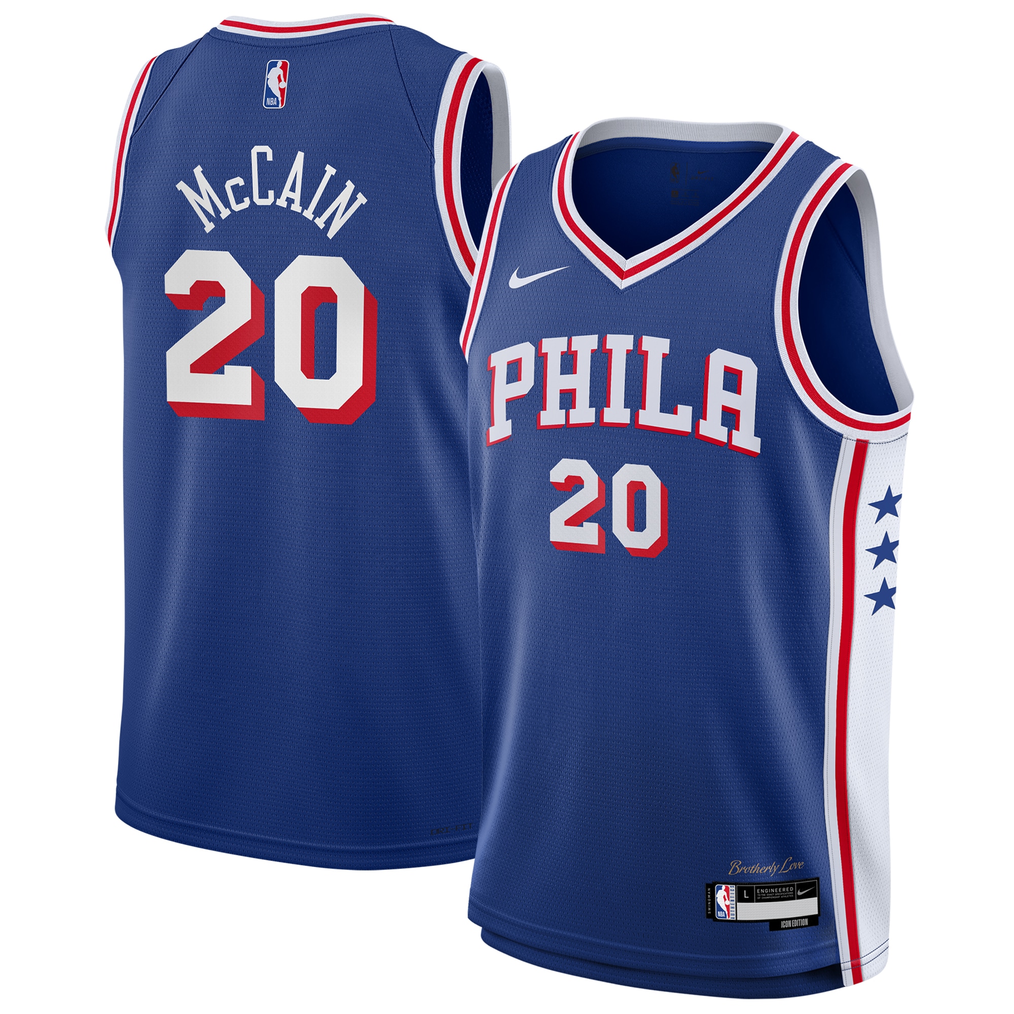 Kids' Philadelphia 76ers Royal Icon Swingman Jersey