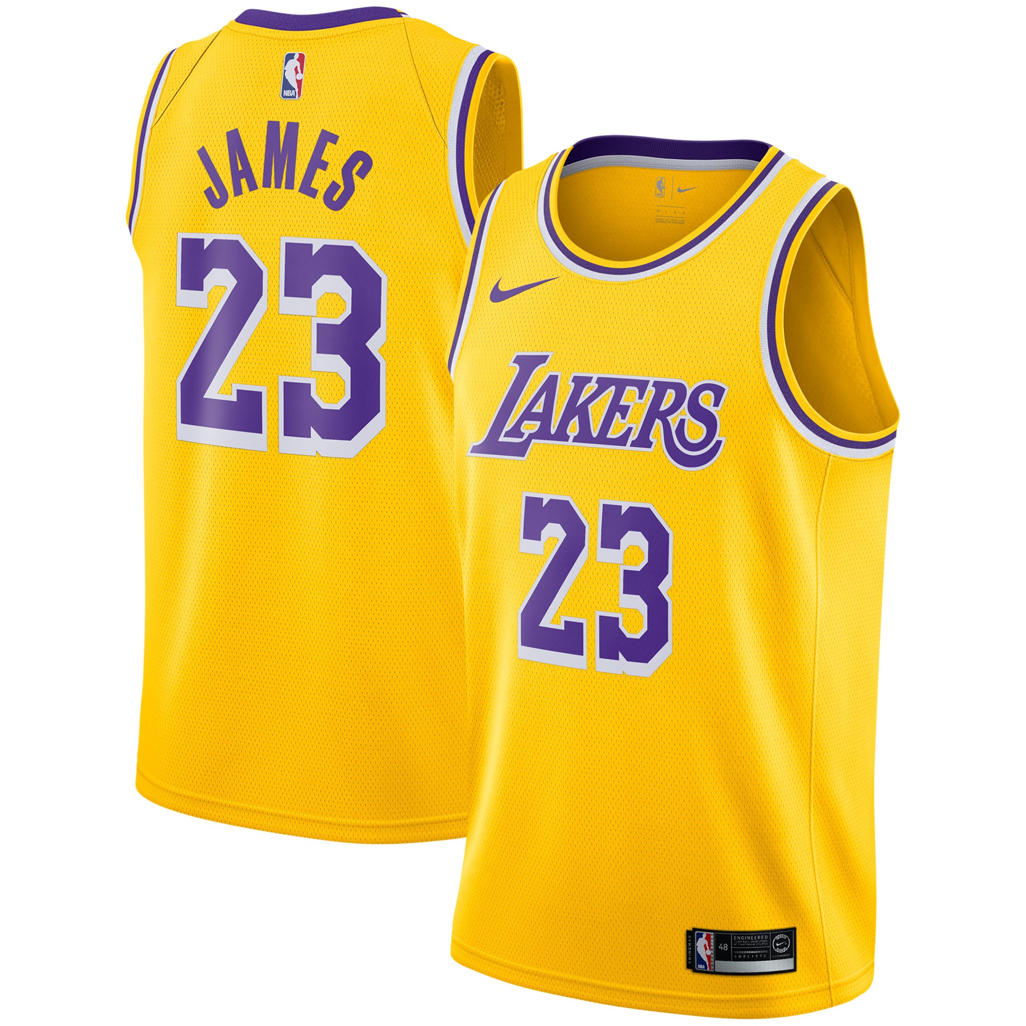 Kids' Los Angeles Lakers Gold Icon Player Jersey