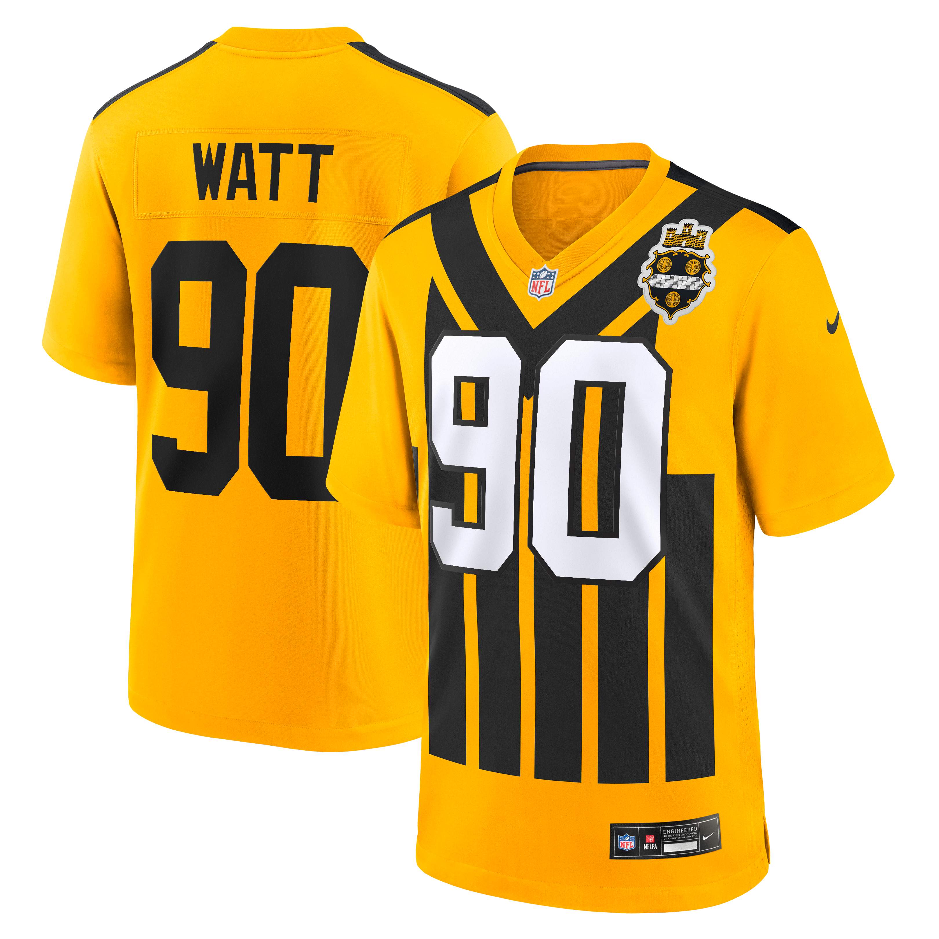 Men's Pittsburgh Steelers Gold Throwback Game Jersey