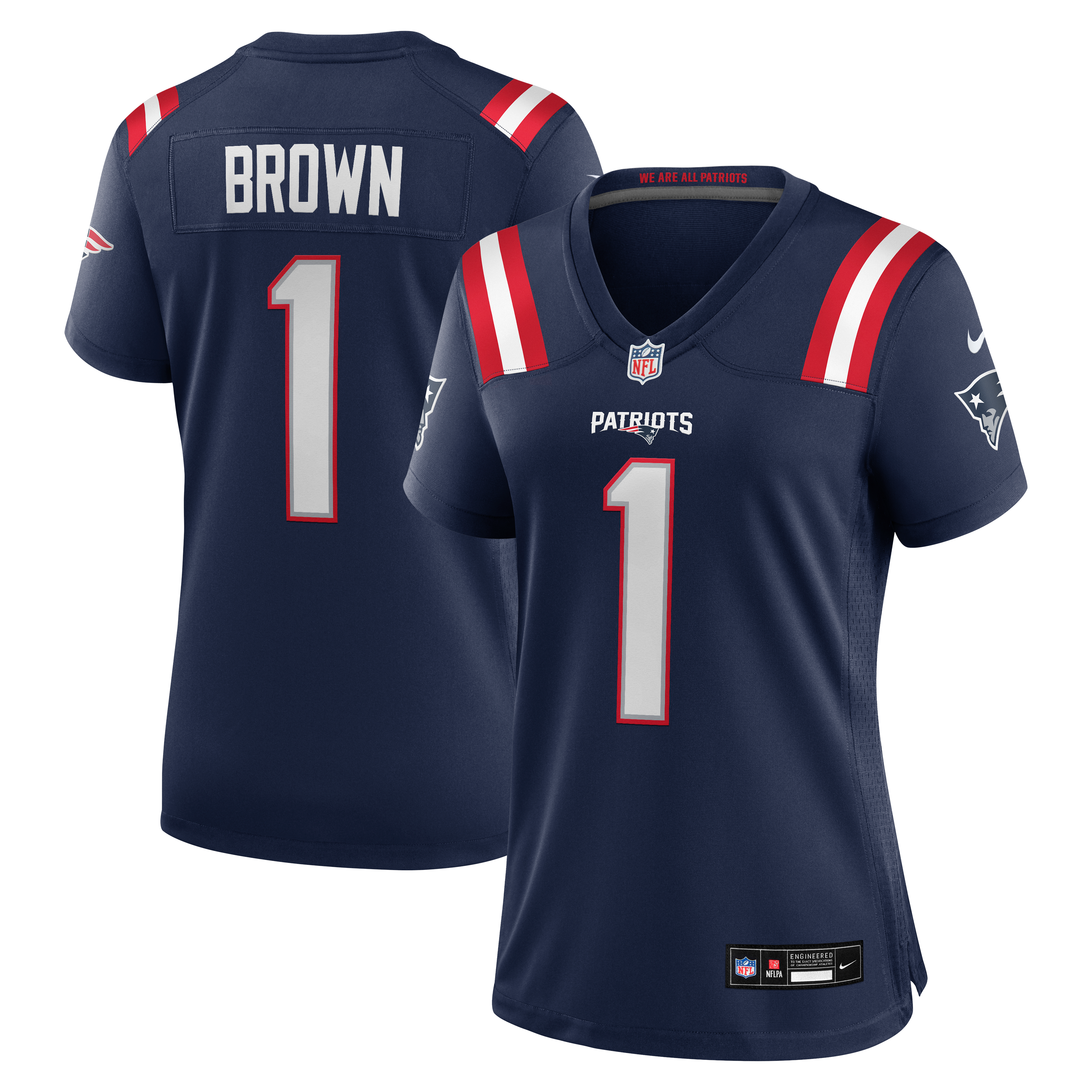 Men's New England Patriots Brown Game Jersey