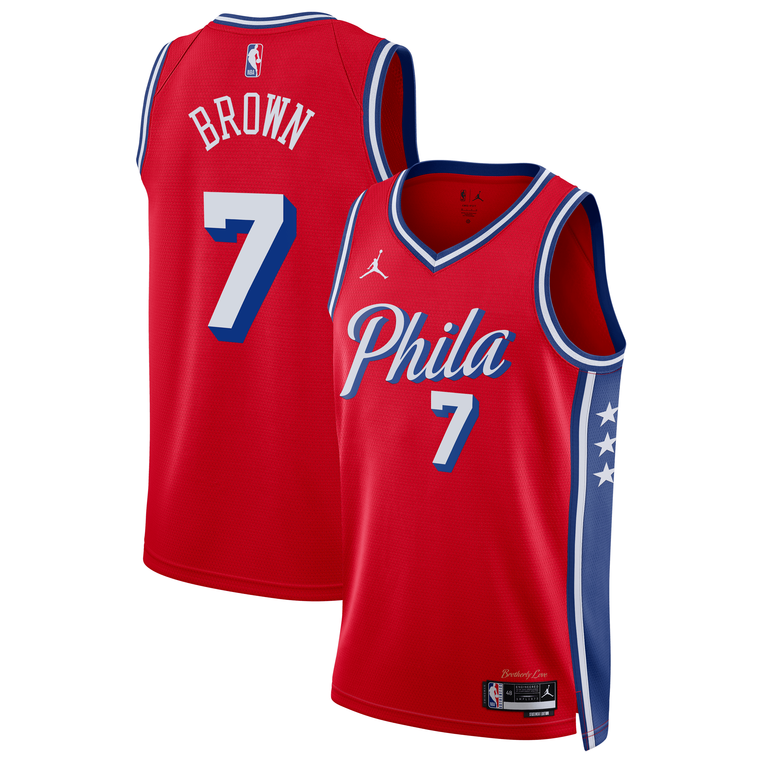 Kids' Philadelphia 76ers Brown Statement Swingman Jersey