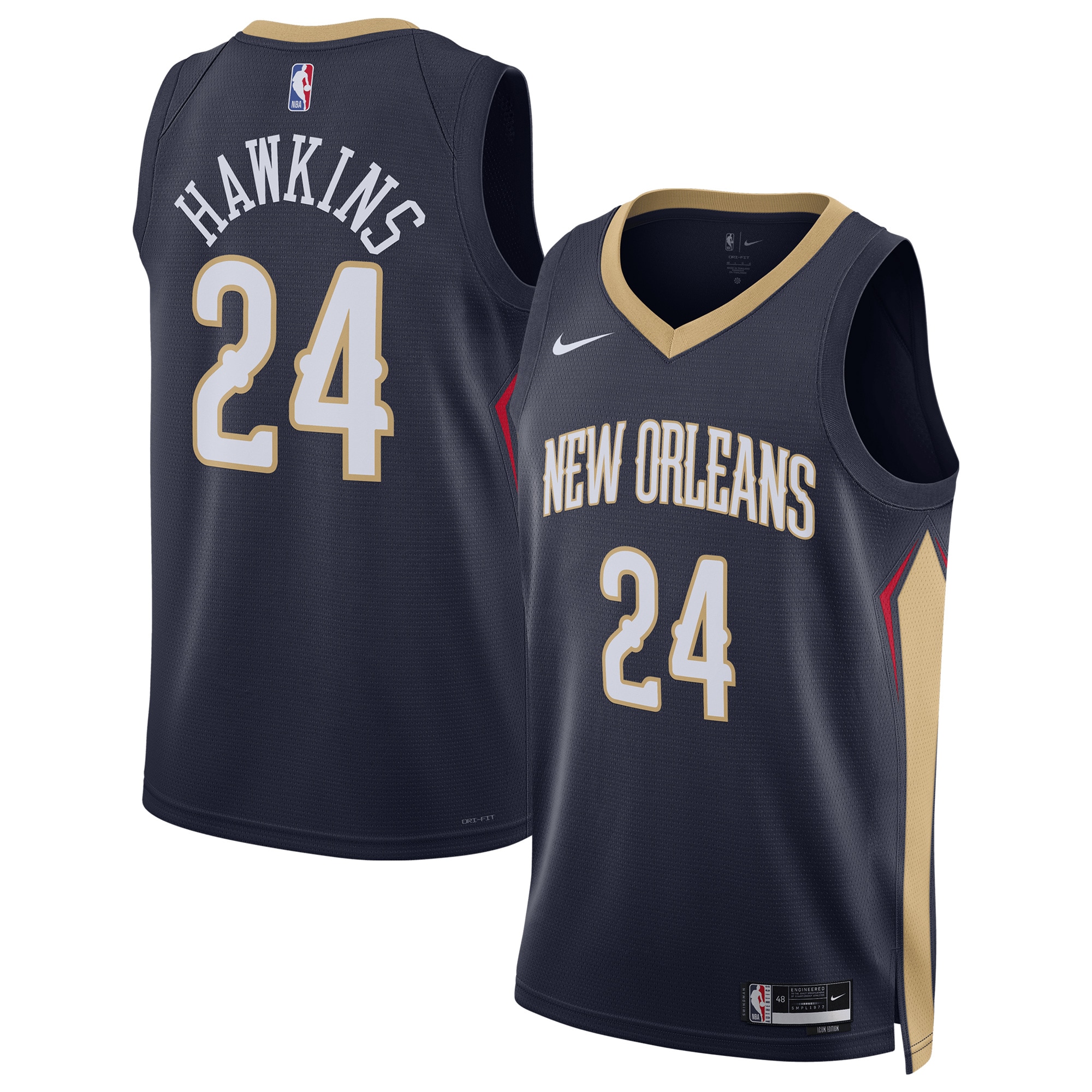 Kids' New Orleans Pelicans Navy Icon Swingman Jersey