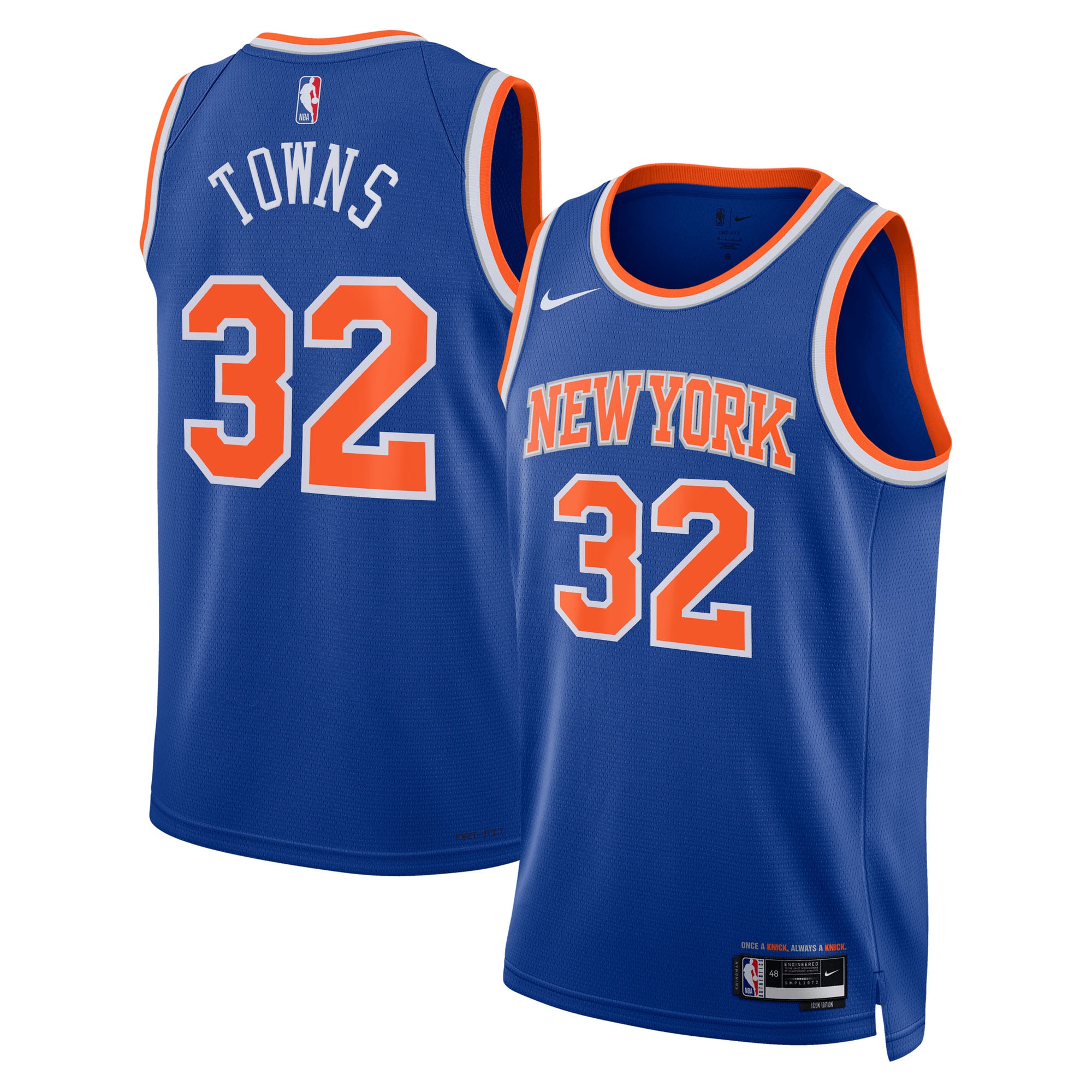 Women's New York Knicks Blue Icon Swingman Jersey