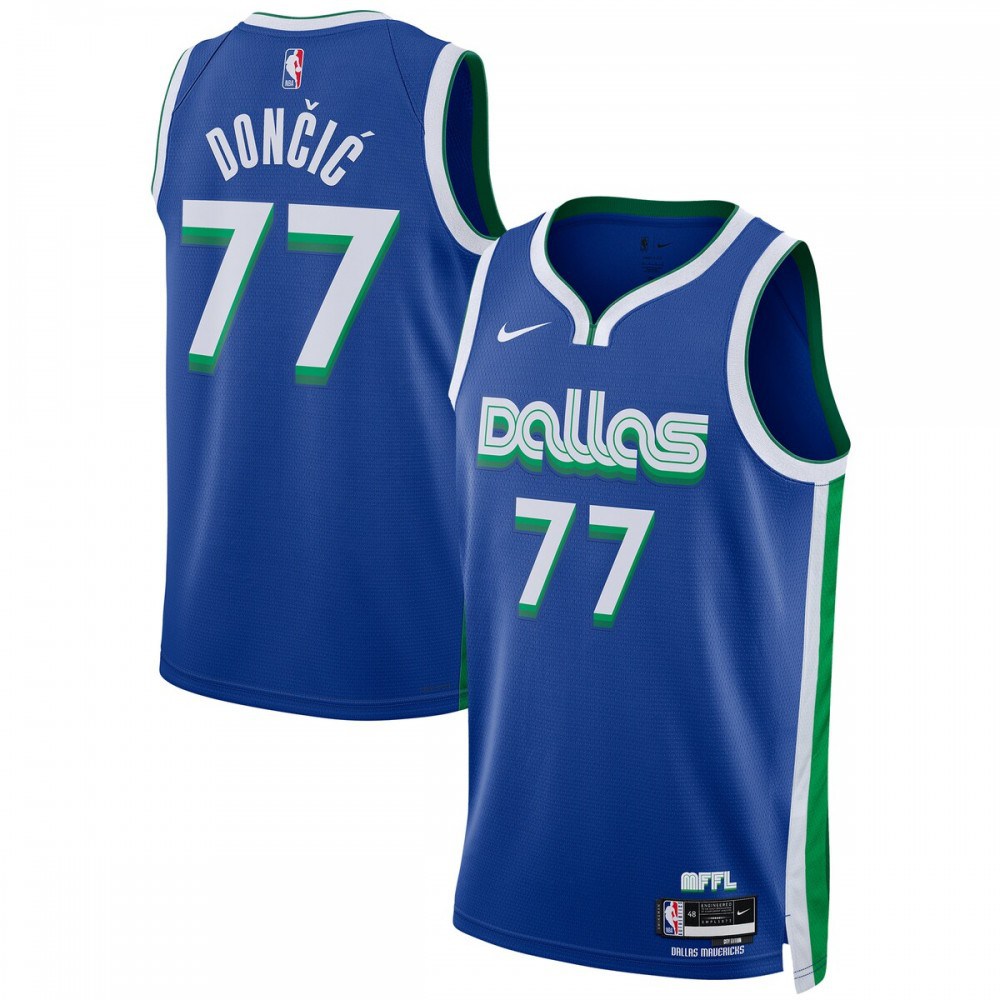 Kids' Dallas Mavericks 2022/23 Blue City Swingman Jersey
