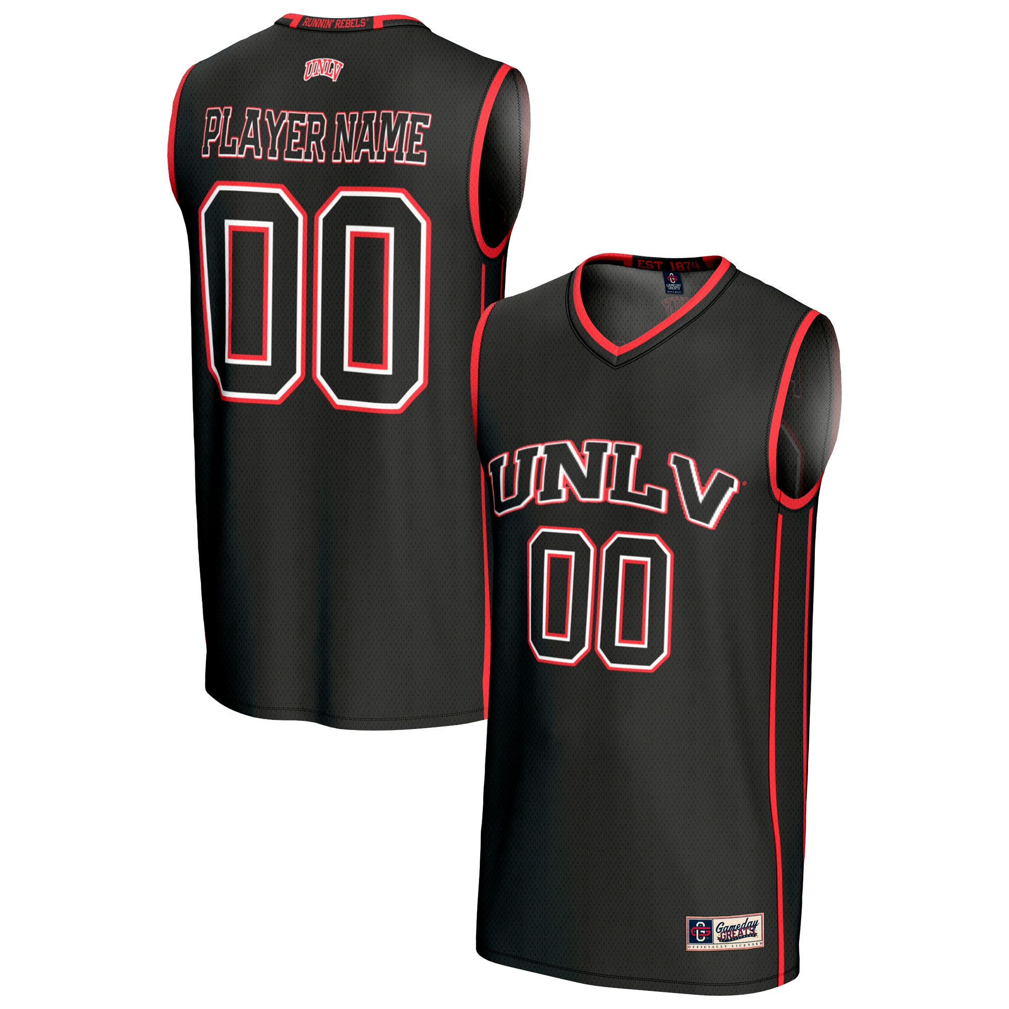 Men's UNLV Rebels Black Player Jersey