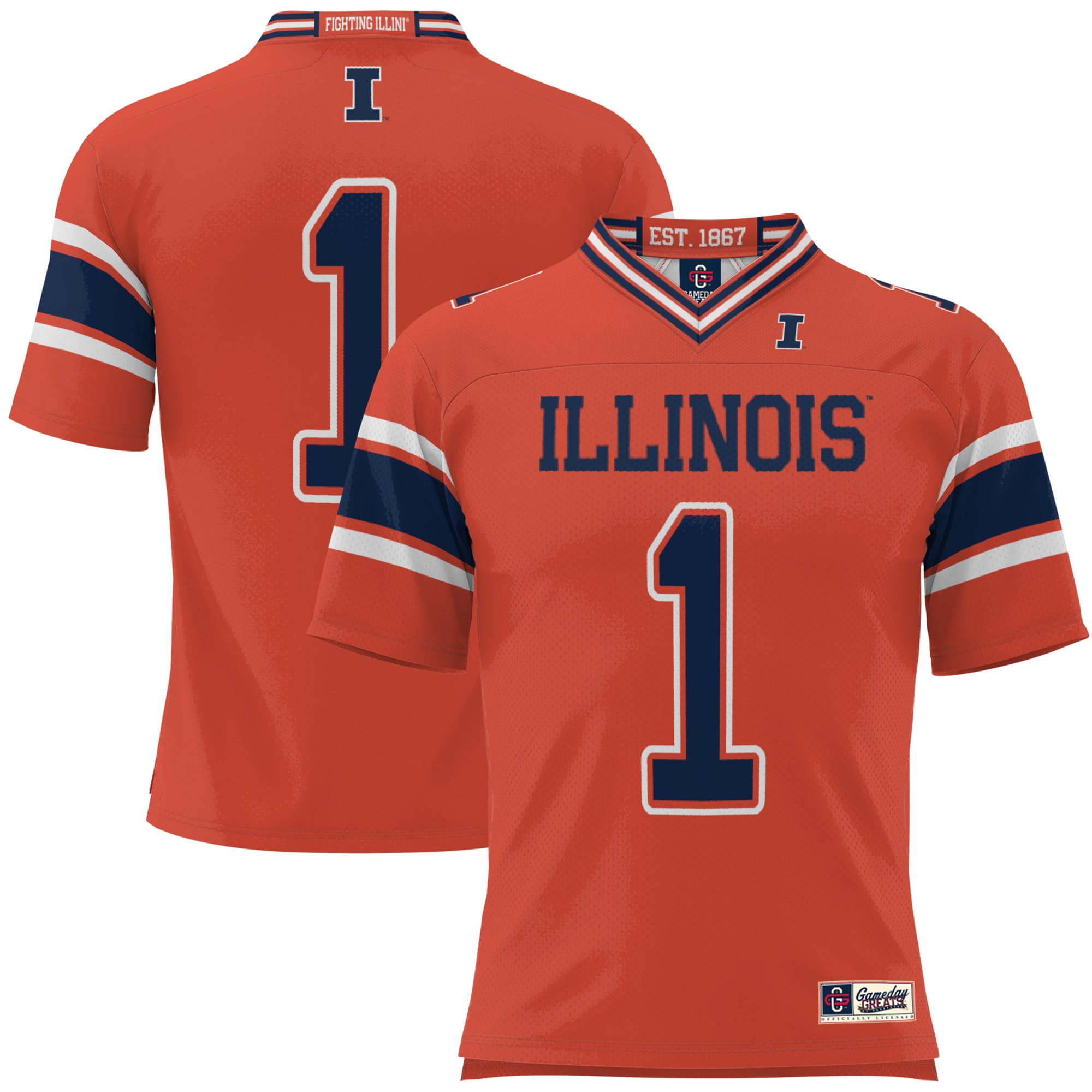 Men's Illinois Fighting Illini Orange Jersey