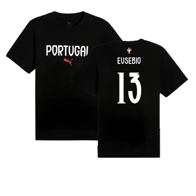 Men's Portugal 2025/26 Black Tee