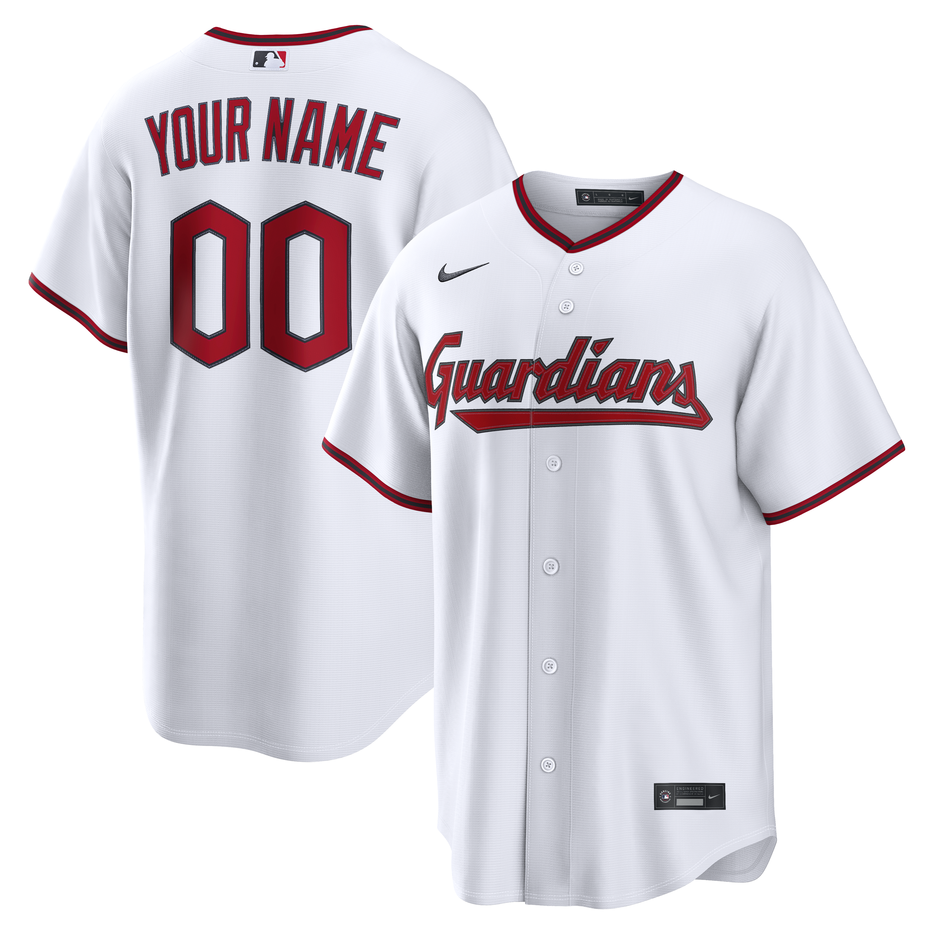 Men's Cleveland Guardians White Replica Jersey