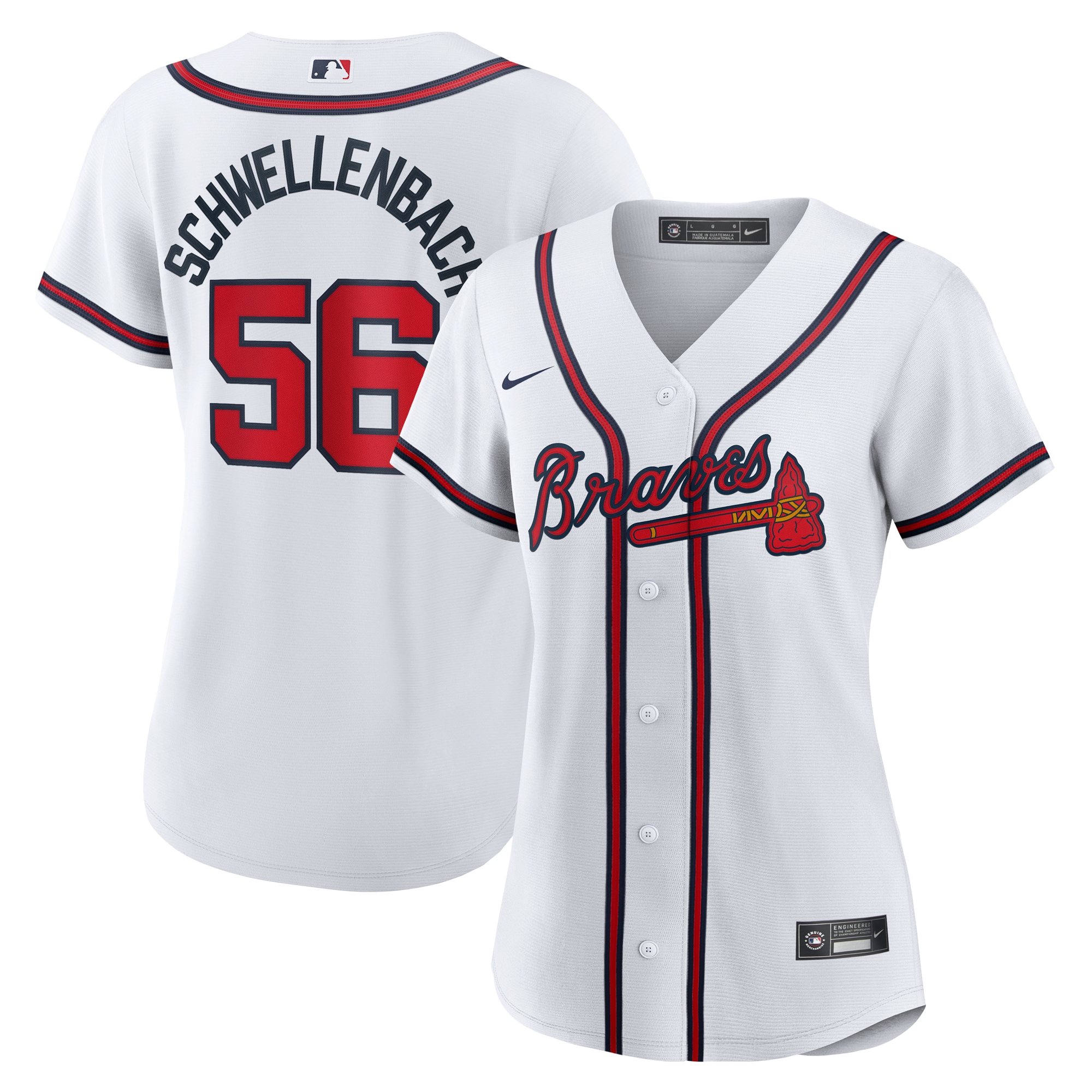 Women's Atlanta Braves White Replica Jersey