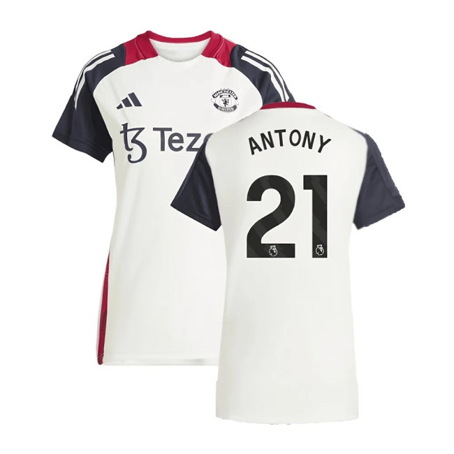Kids' Trainings MAN UTD 2025 White Training Jersey
