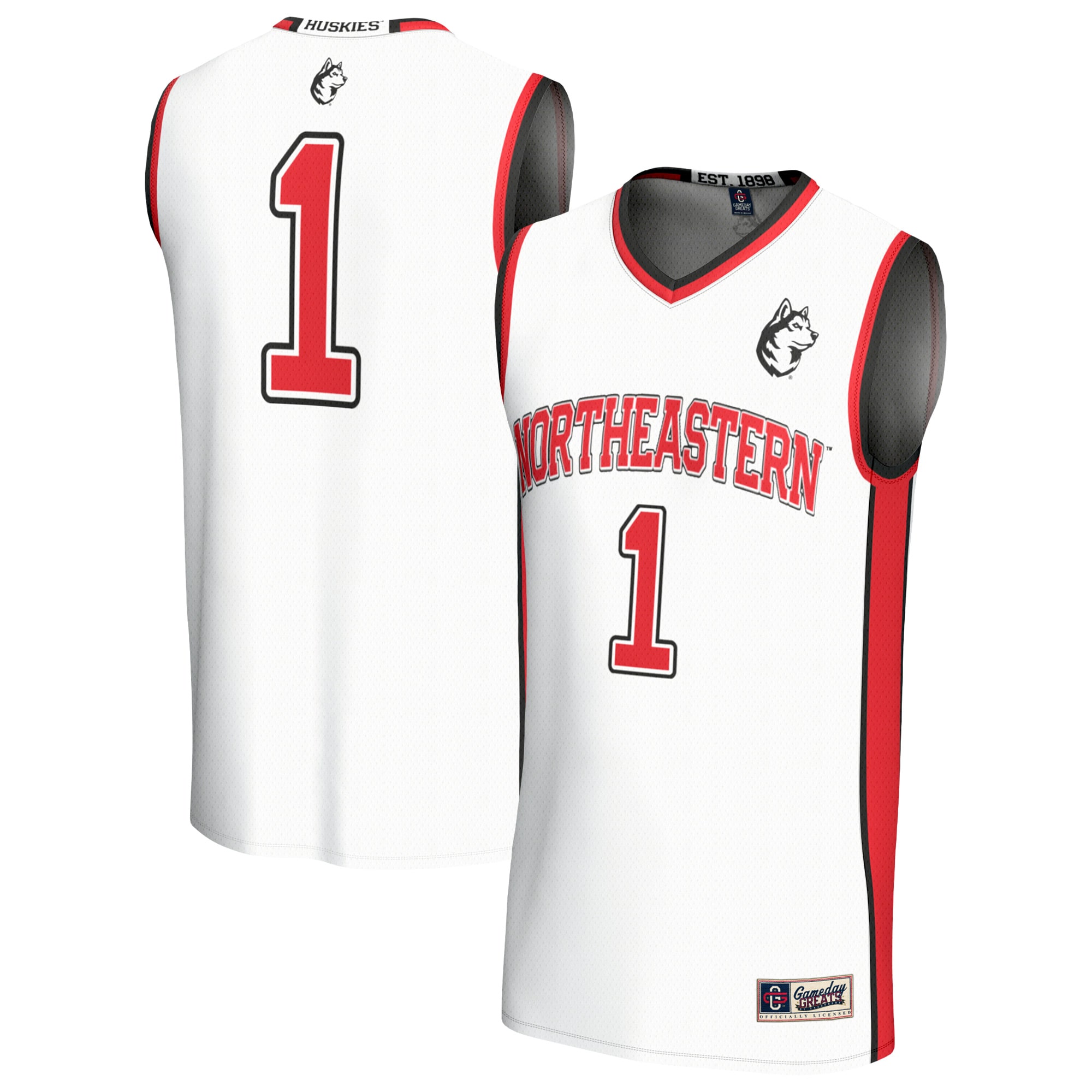 Men's Northeastern Huskies White Fashion Jersey