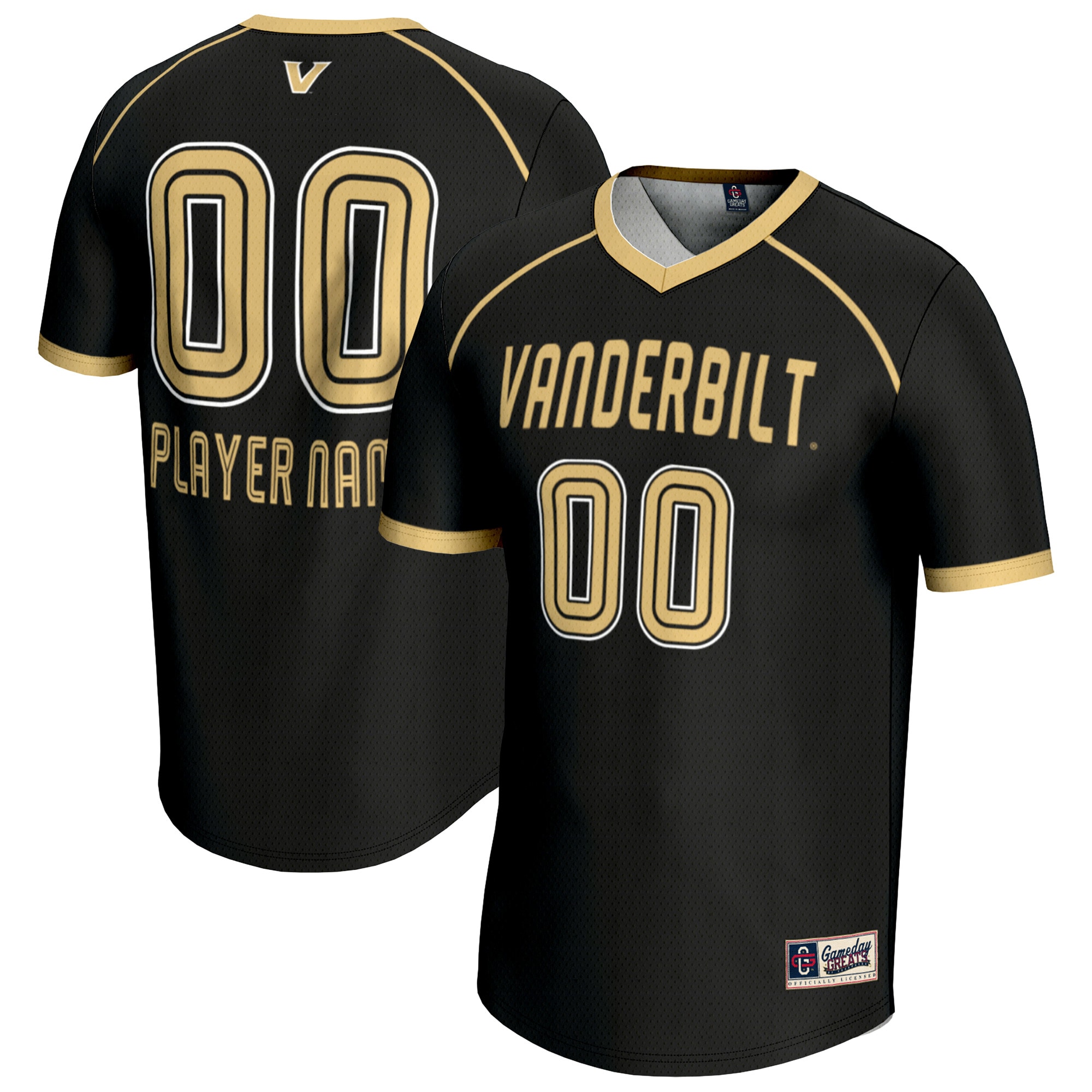 Men's Vanderbilt Commodores Black Player Jersey