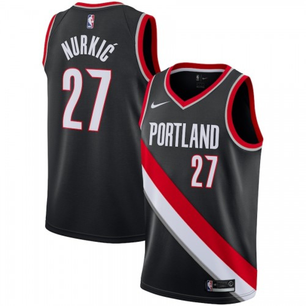 Men's Portland Trail Blazers Black Icon Swingman Jersey