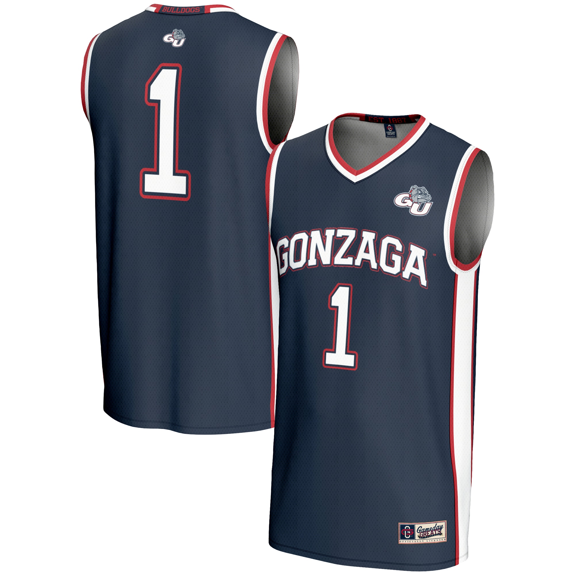 Men's Gonzaga Bulldogs Navy Jersey