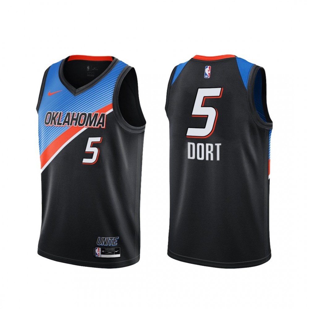 Men's Oklahoma City Thunder Black City Swingman Jersey