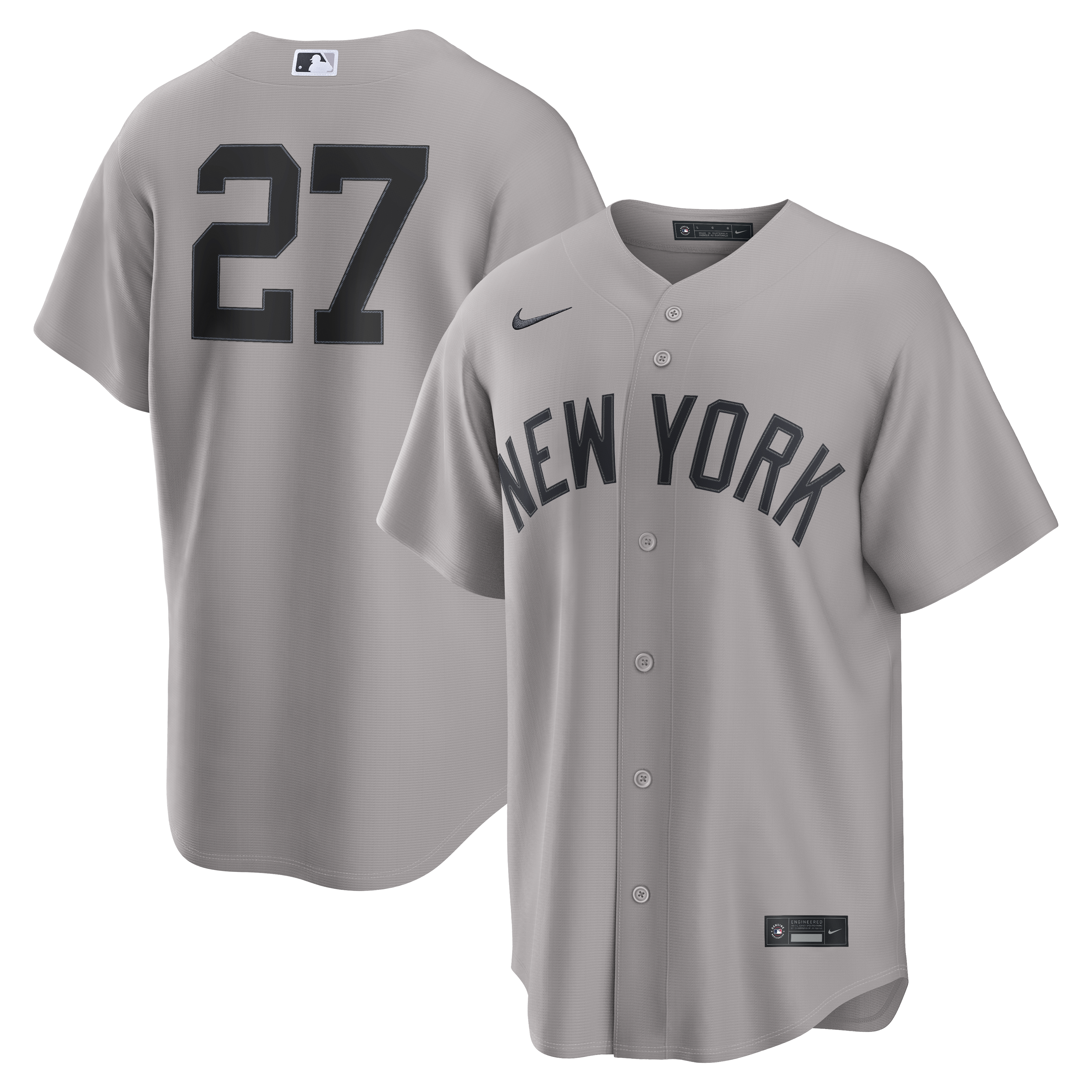 Kids' New York Yankees Gray Replica Jersey