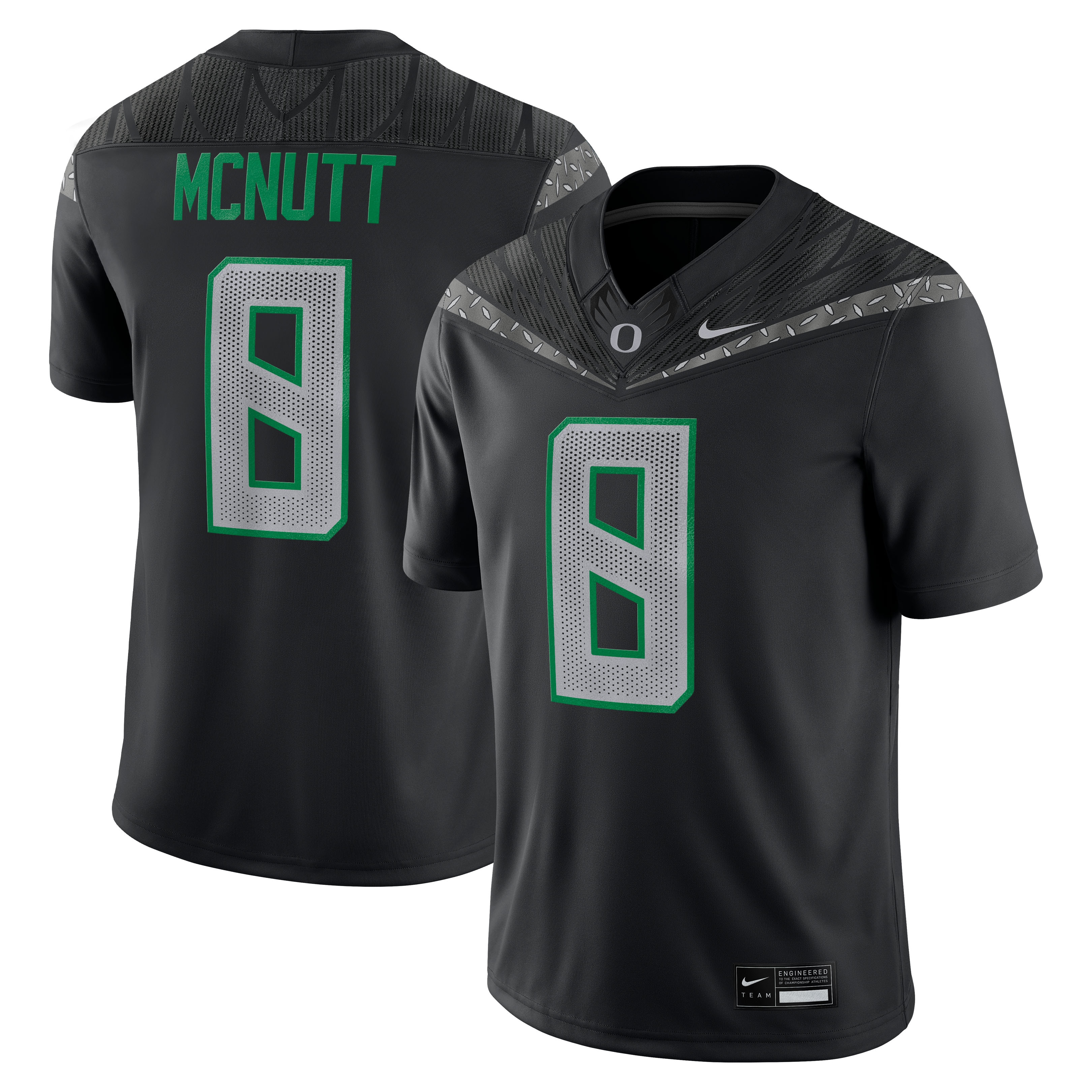 Men's McNutt Oregon Ducks Black Game Jersey