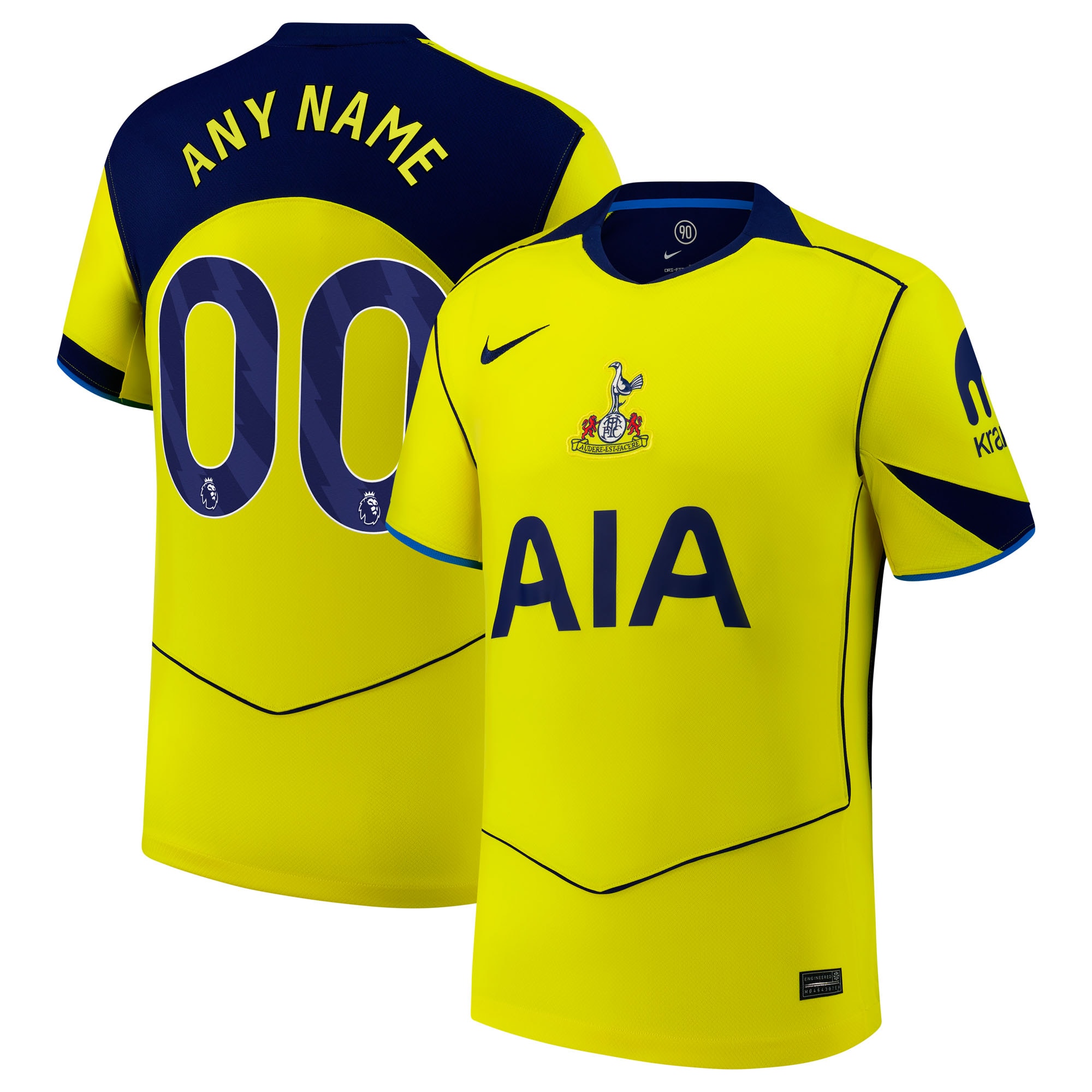 Kids' Tottenham 2025/26 Yellow Replica Jersey