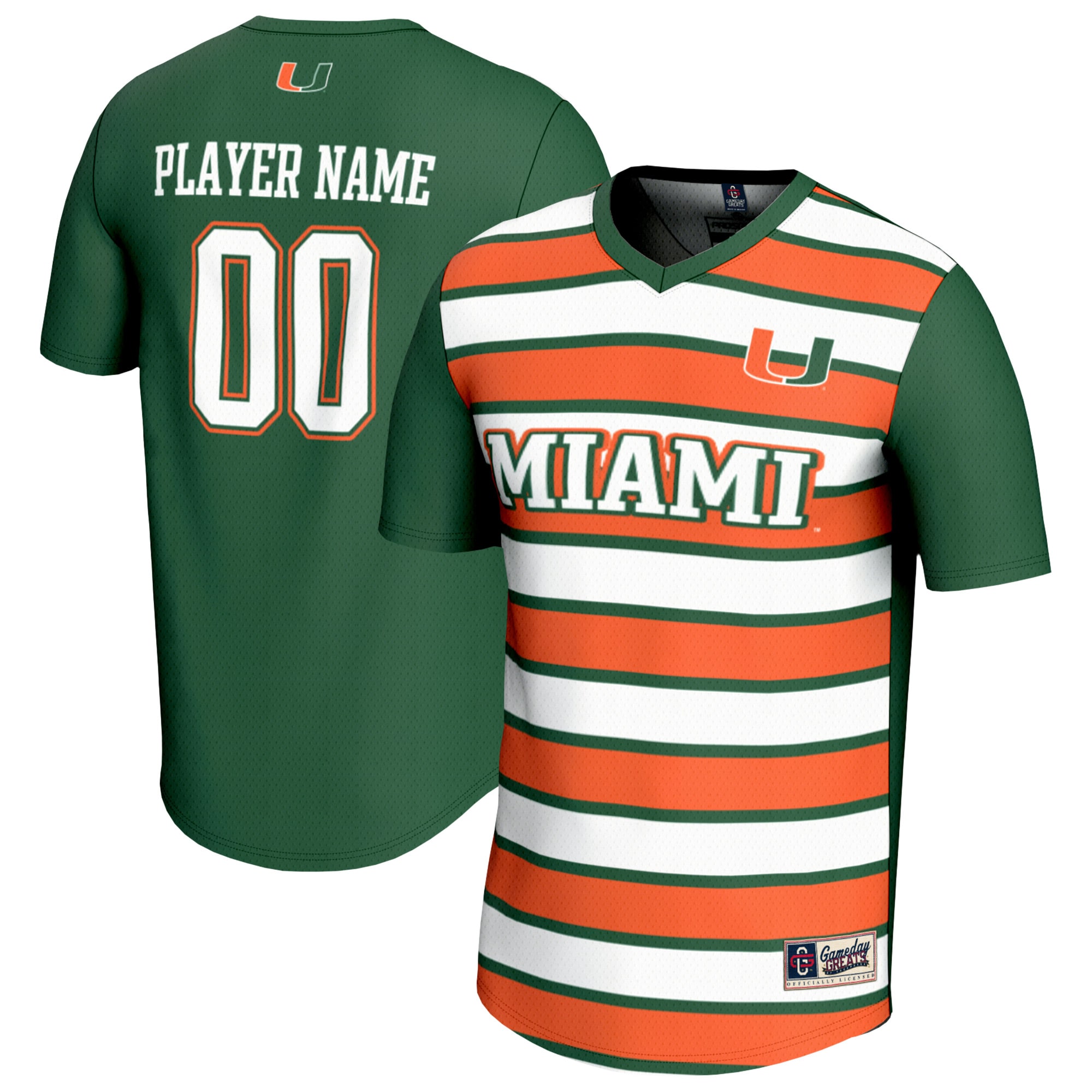Men's Miami Hurricanes Green Player Jersey