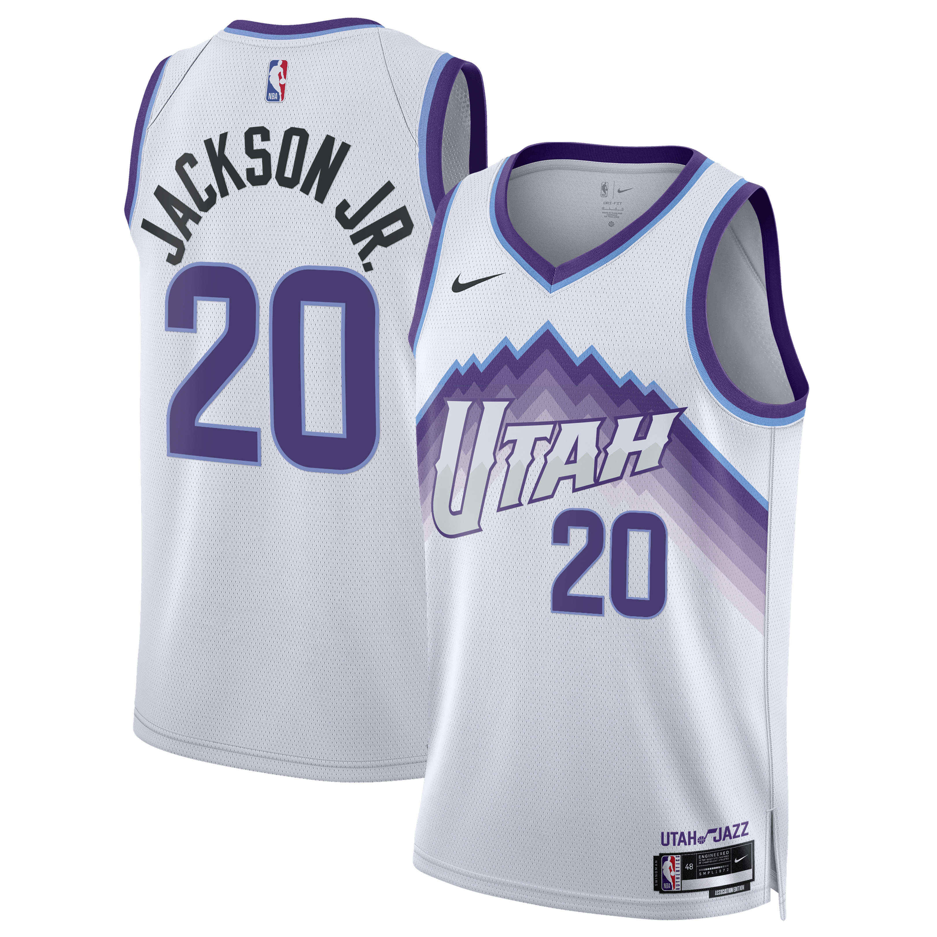 Kids' Utah Jazz White Swingman Jersey